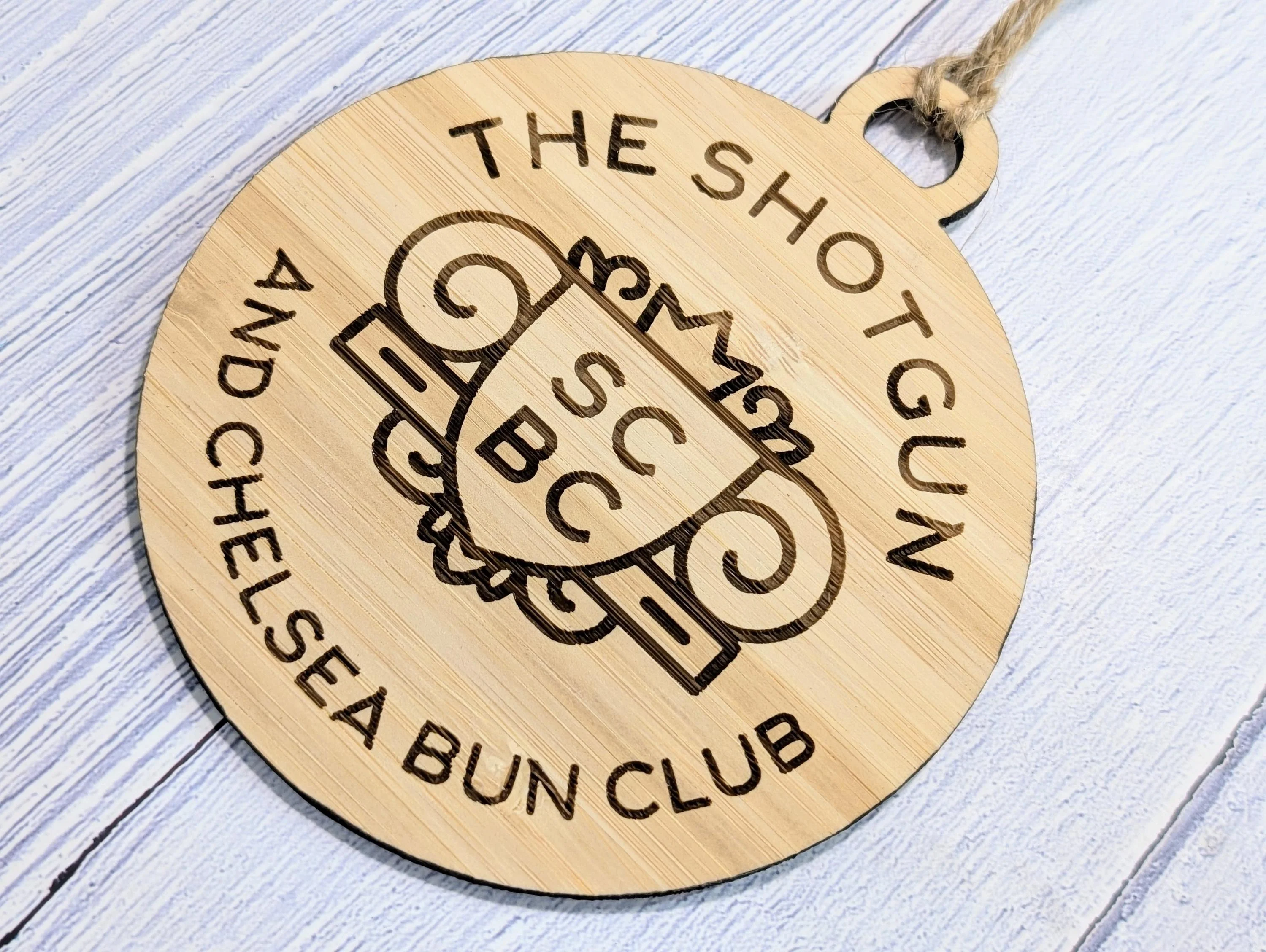 Custom Logo Bauble for Organisations, Businesses - Engraved Bamboo Ornament - Corporate Christmas Tree Decoration - Bulk Options - Image 4