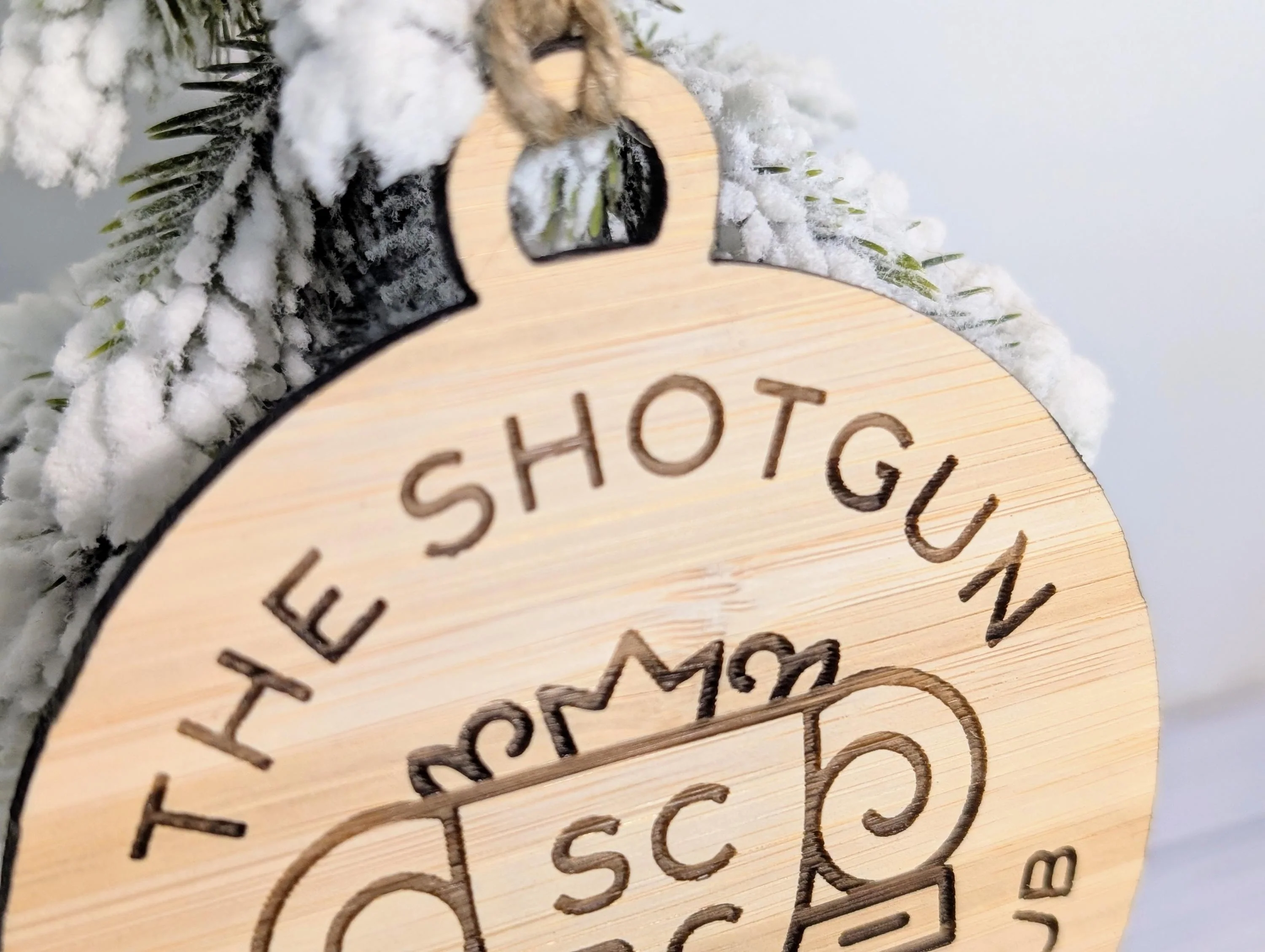 Custom Logo Bauble for Organisations, Businesses - Engraved Bamboo Ornament - Corporate Christmas Tree Decoration - Bulk Options - Image 8