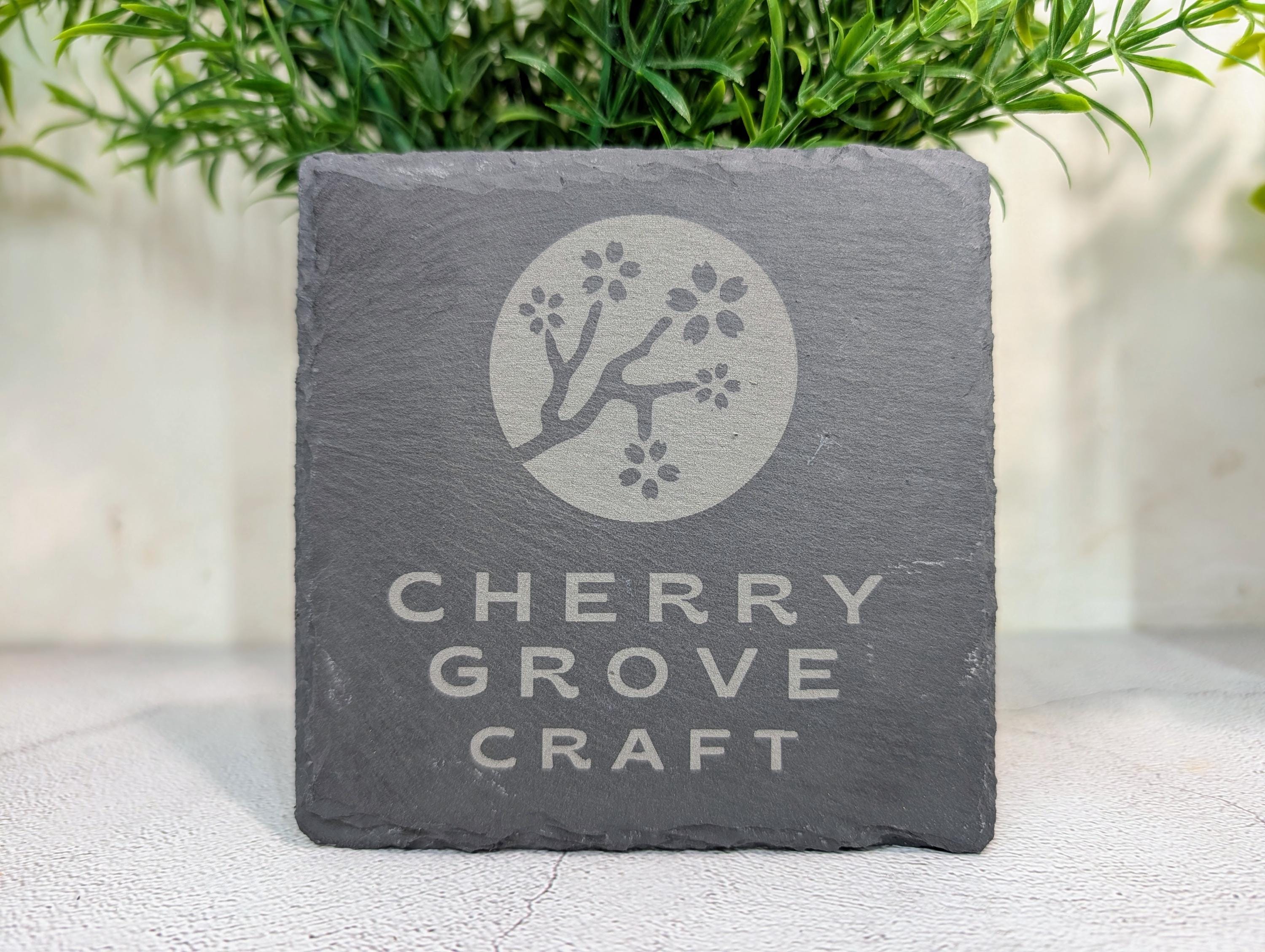 Custom Logo Slate Coaster – Branded Business Coaster, Engraved Drink Mat for Shops, Salons, Cafés, Pubs, Restaurants, Handmade in Wales - Image 4