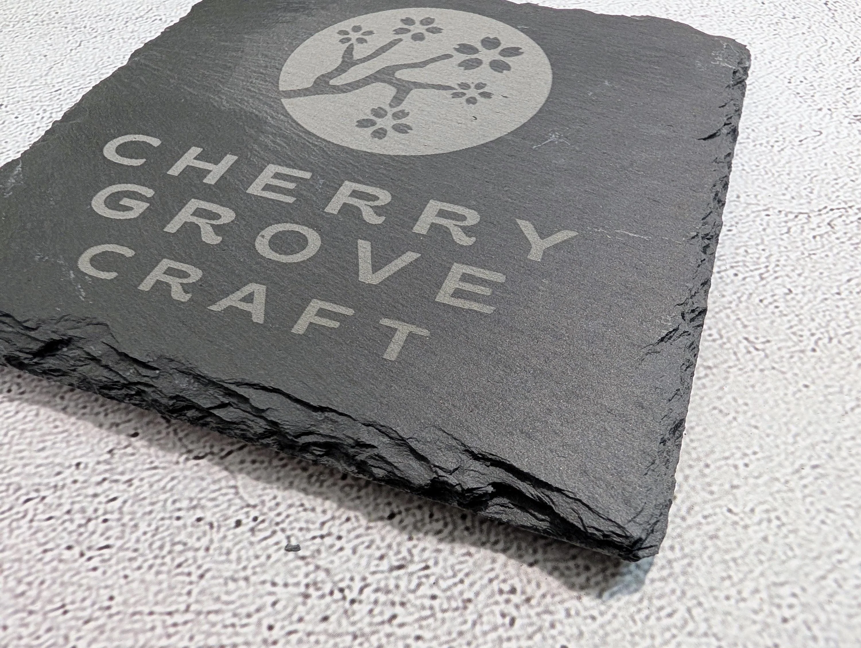Custom Logo Slate Coaster – Branded Business Coaster, Engraved Drink Mat for Shops, Salons, Cafés, Pubs, Restaurants, Handmade in Wales - Image 9