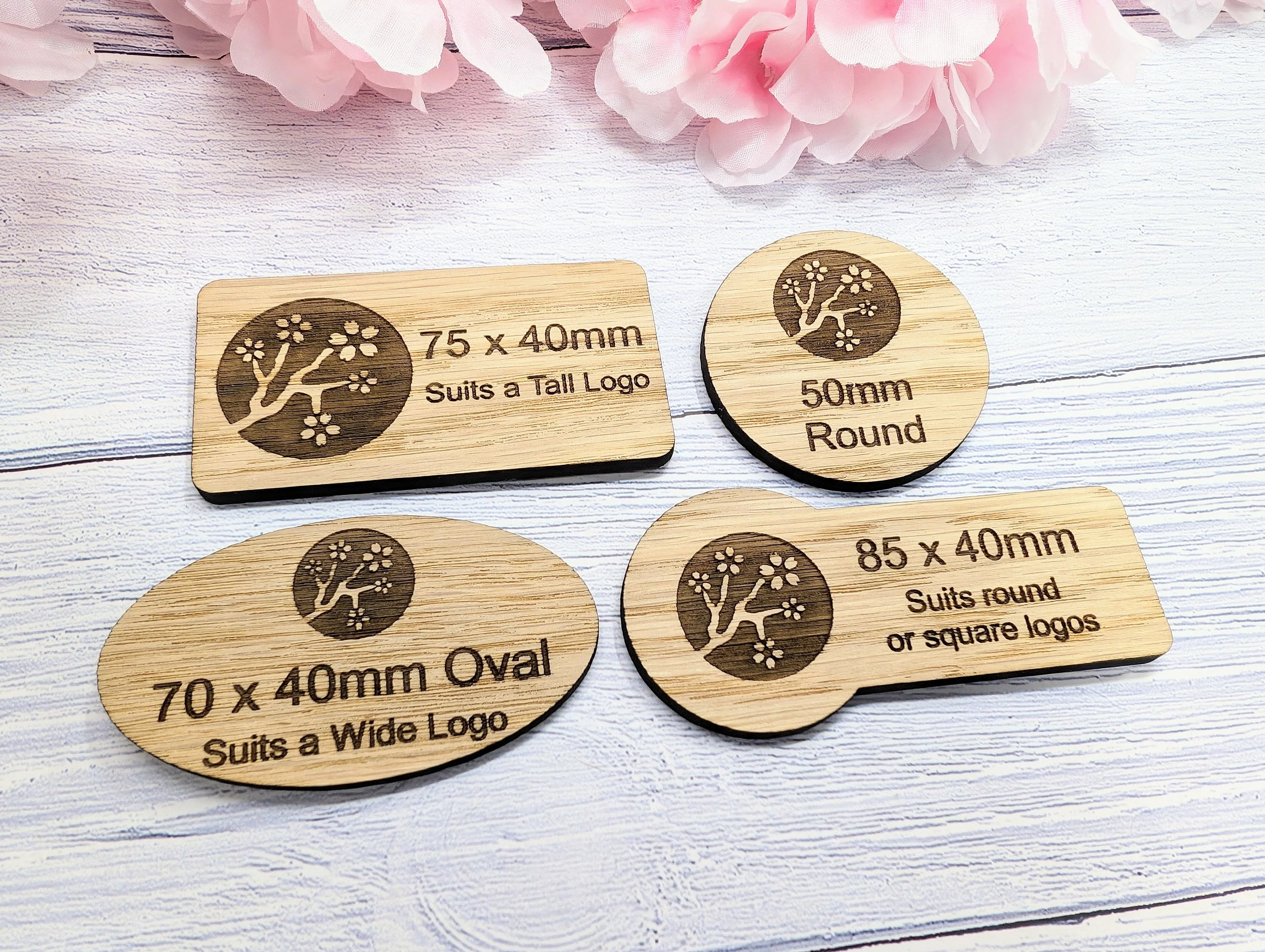 Wooden Name Badges | Custom Oak Name Badges for Businesses - Image 3
