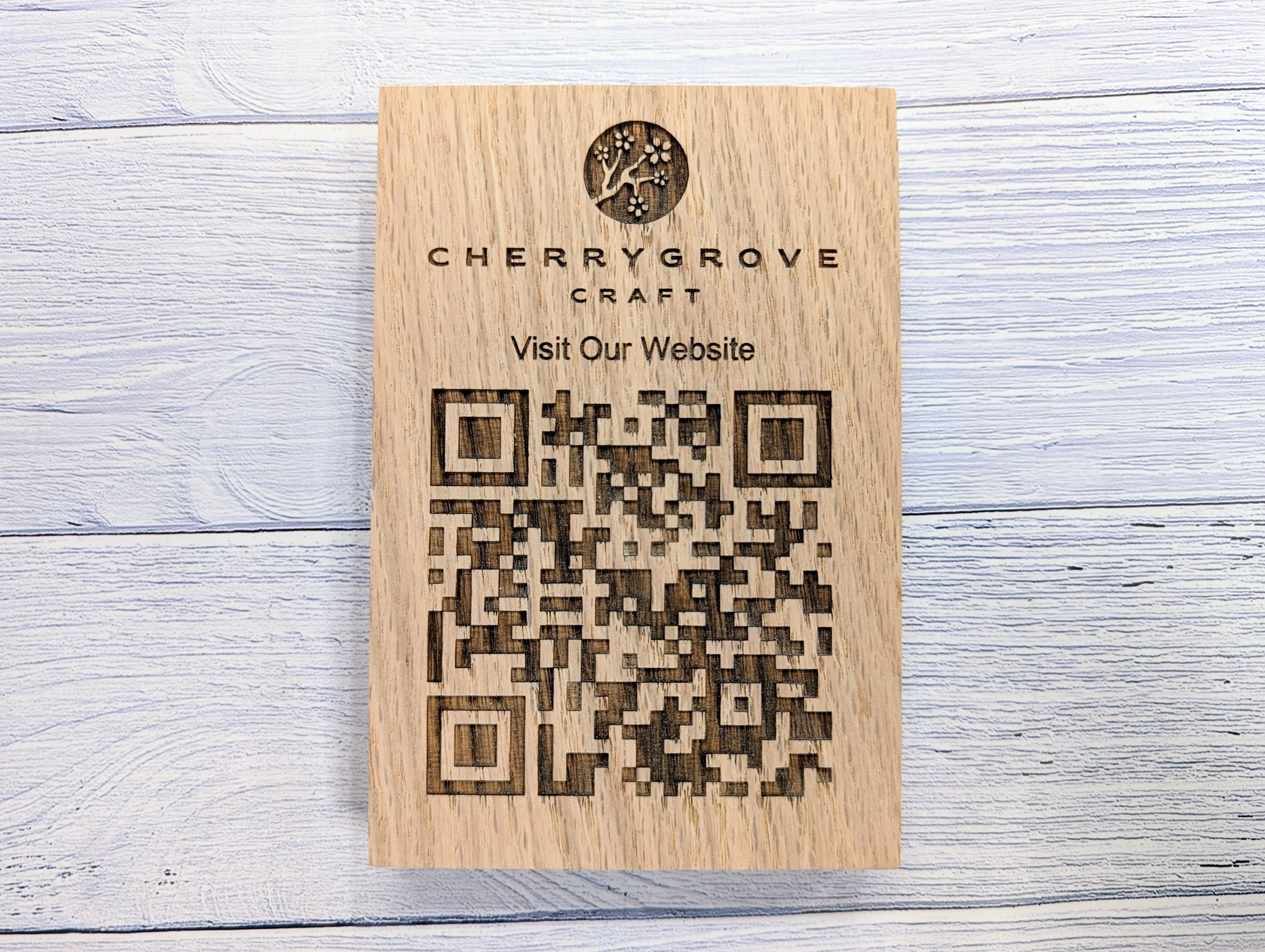 Custom QR Code Oak Blocks - Ideal for Menus, Websites, Social Media - 3 Sizes - Image 4