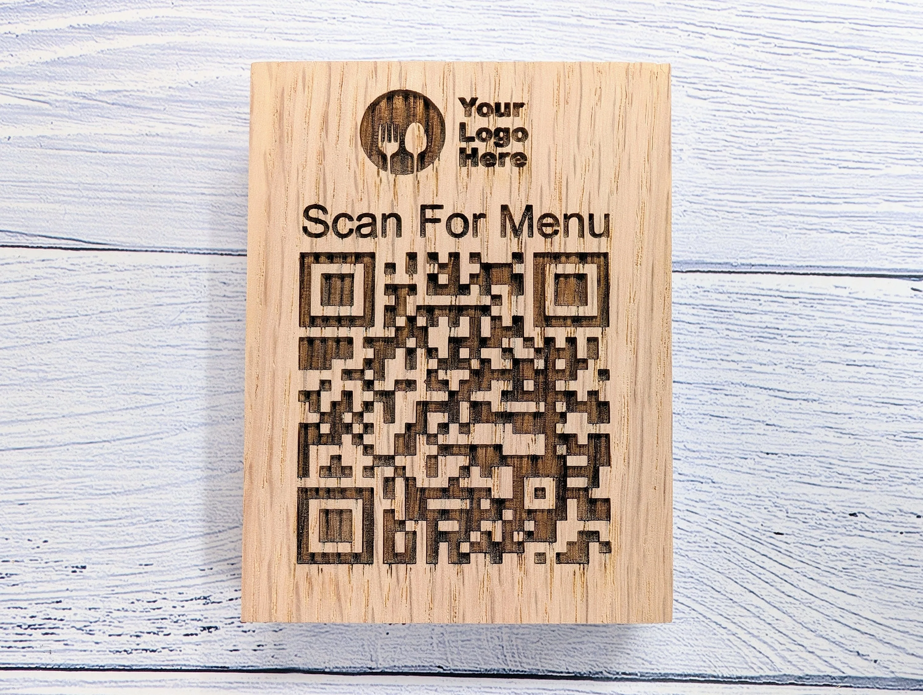 Custom QR Code Oak Blocks - Ideal for Menus, Websites, Social Media - 3 Sizes - Image 5