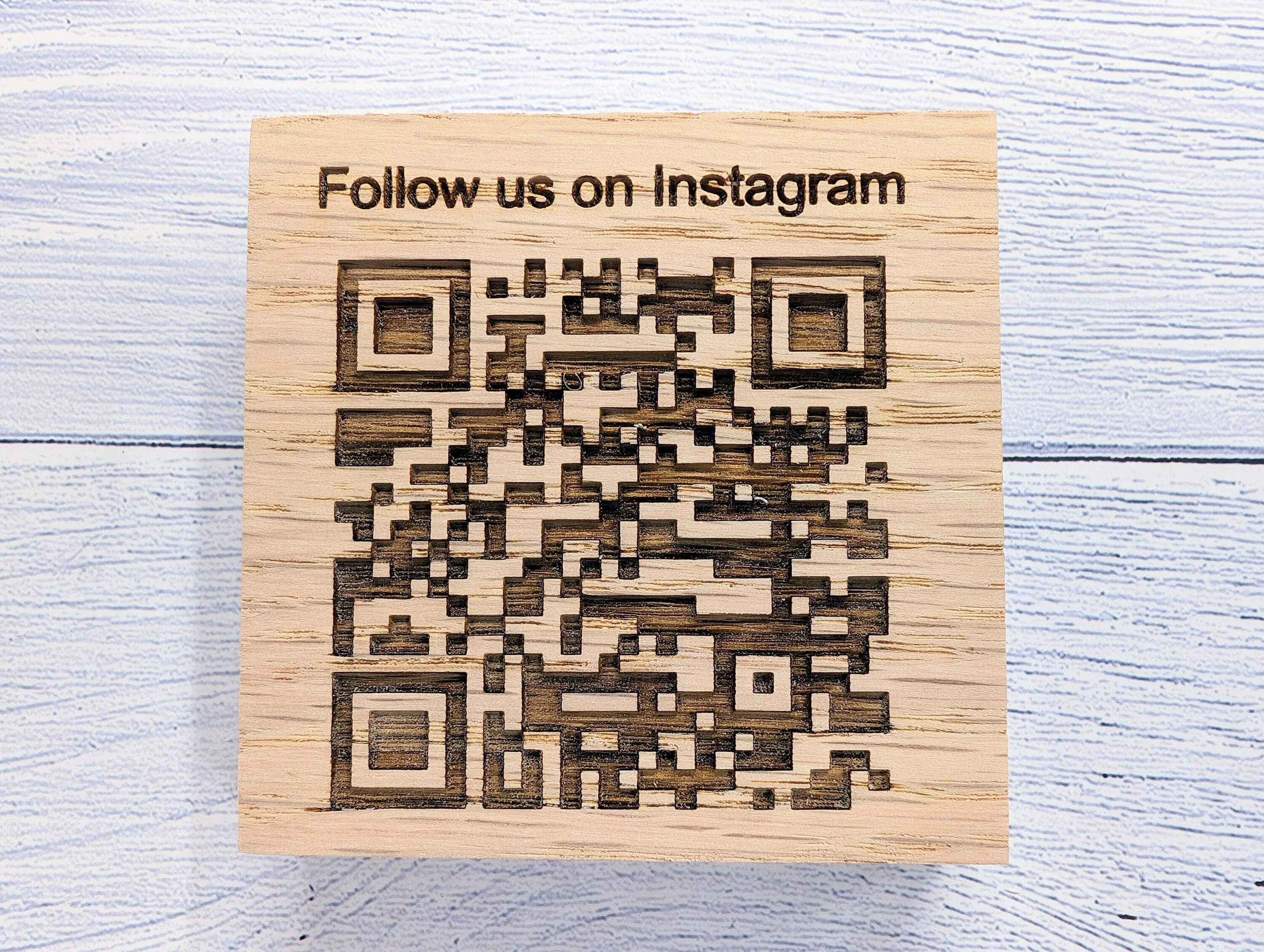 Custom QR Code Oak Blocks - Ideal for Menus, Websites, Social Media - 3 Sizes - Image 6