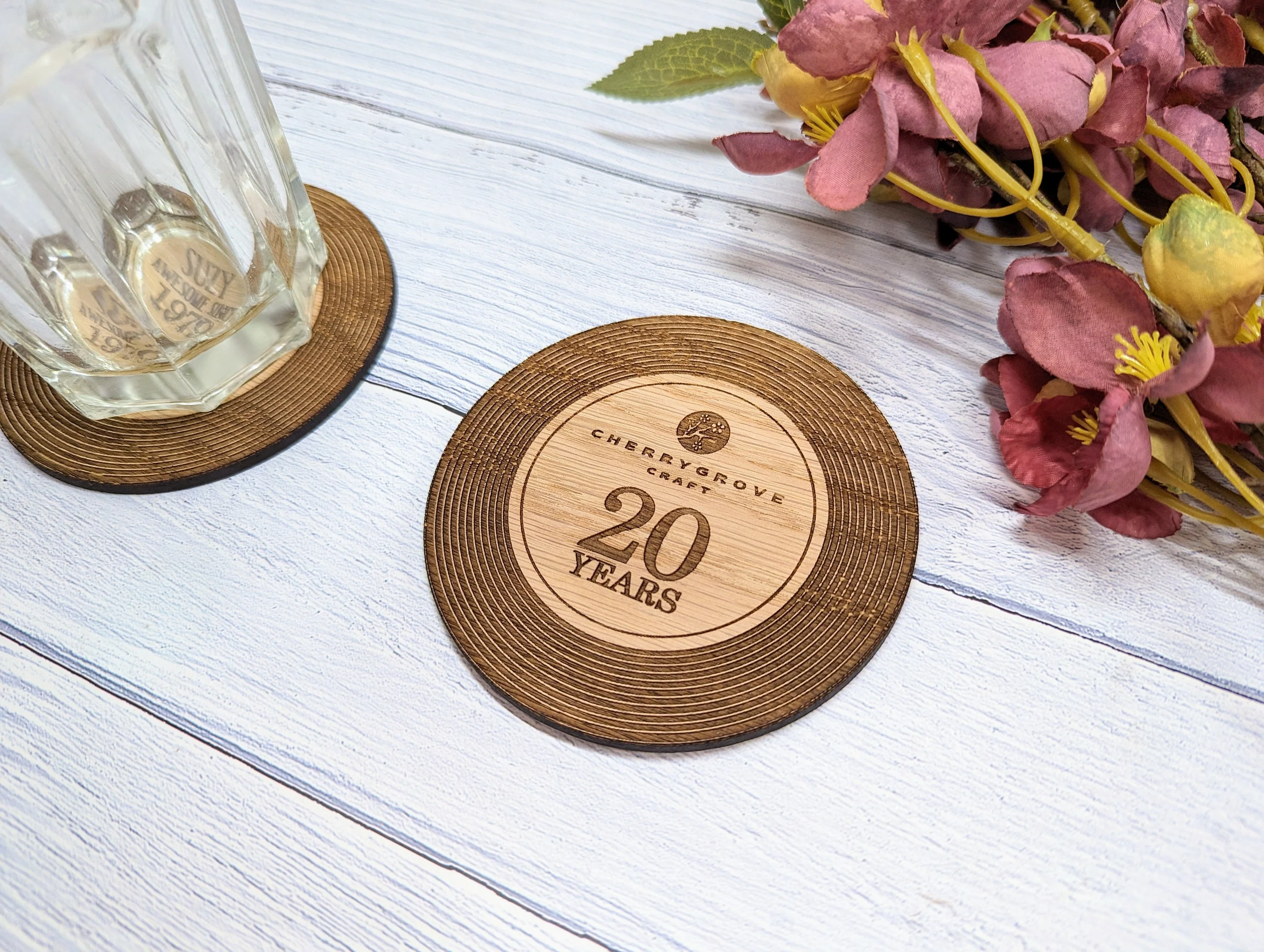 Custom Retro Vinyl Record Coaster for Businesses - Add Your Logo & Celebrate Milestones - Unique Promotional Marketing Item - Image 4