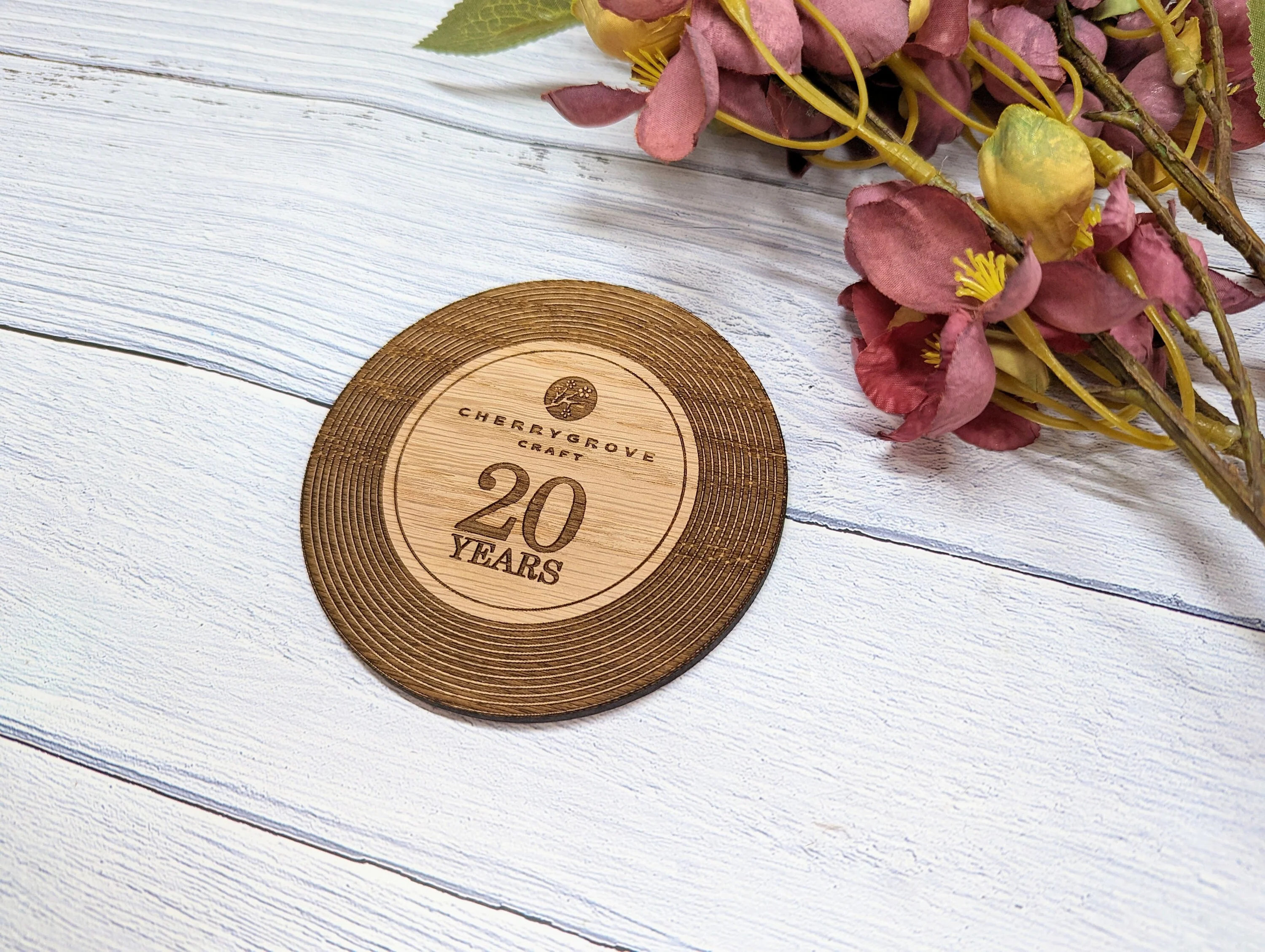 Custom Retro Vinyl Record Coaster for Businesses - Add Your Logo & Celebrate Milestones - Unique Promotional Marketing Item - Image 5