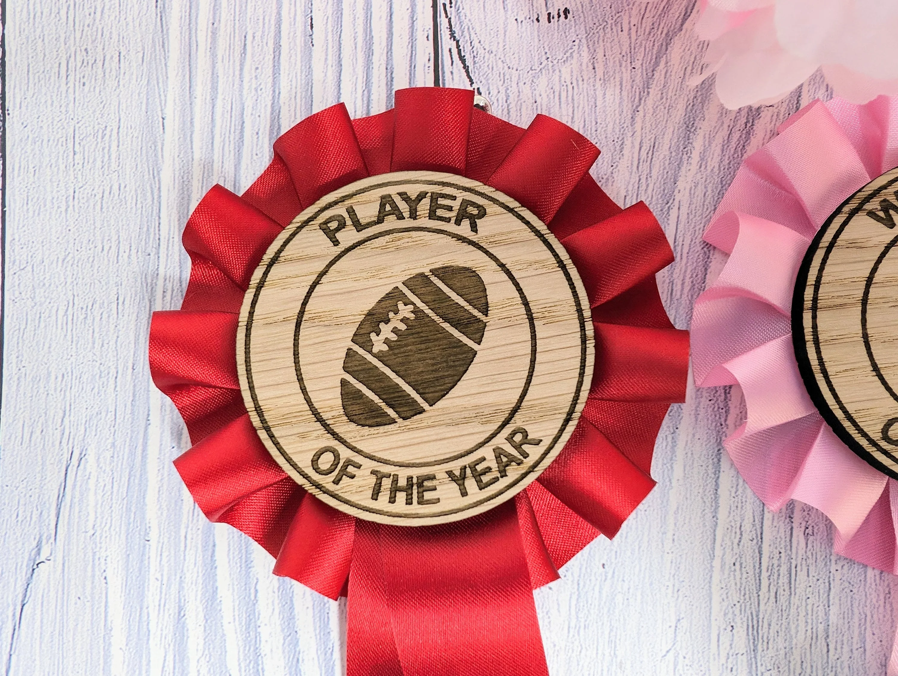 Custom Rugby Rosettes - Personalised Rugby Awards | Choice of Colours, Eco-Friendly, Handcrafted, Fun & Serious Titles - Image 3