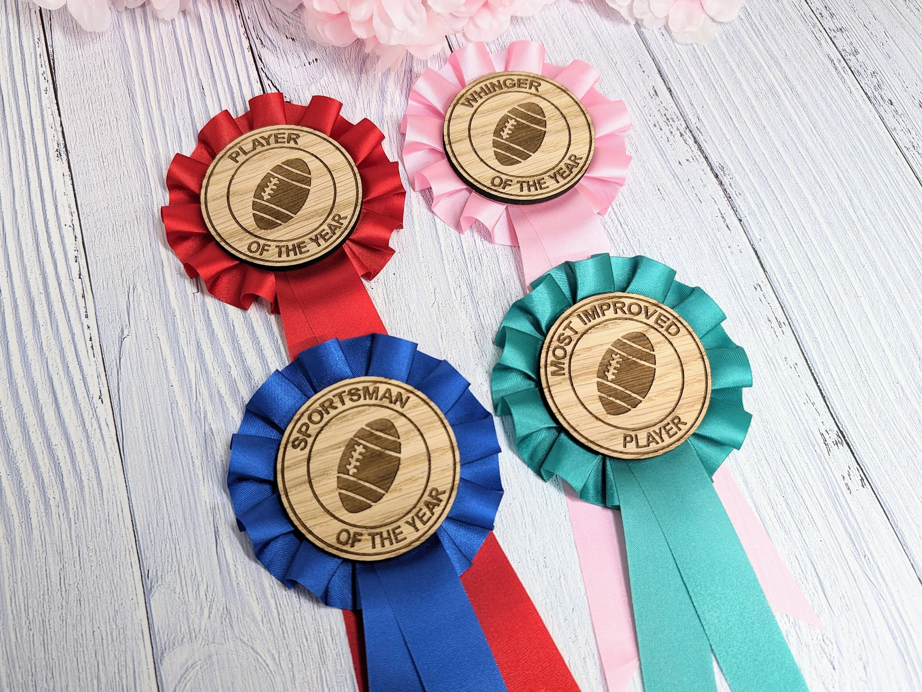 Custom Rugby Rosettes - Personalised Rugby Awards | Choice of Colours, Eco-Friendly, Handcrafted, Fun & Serious Titles - Image 5