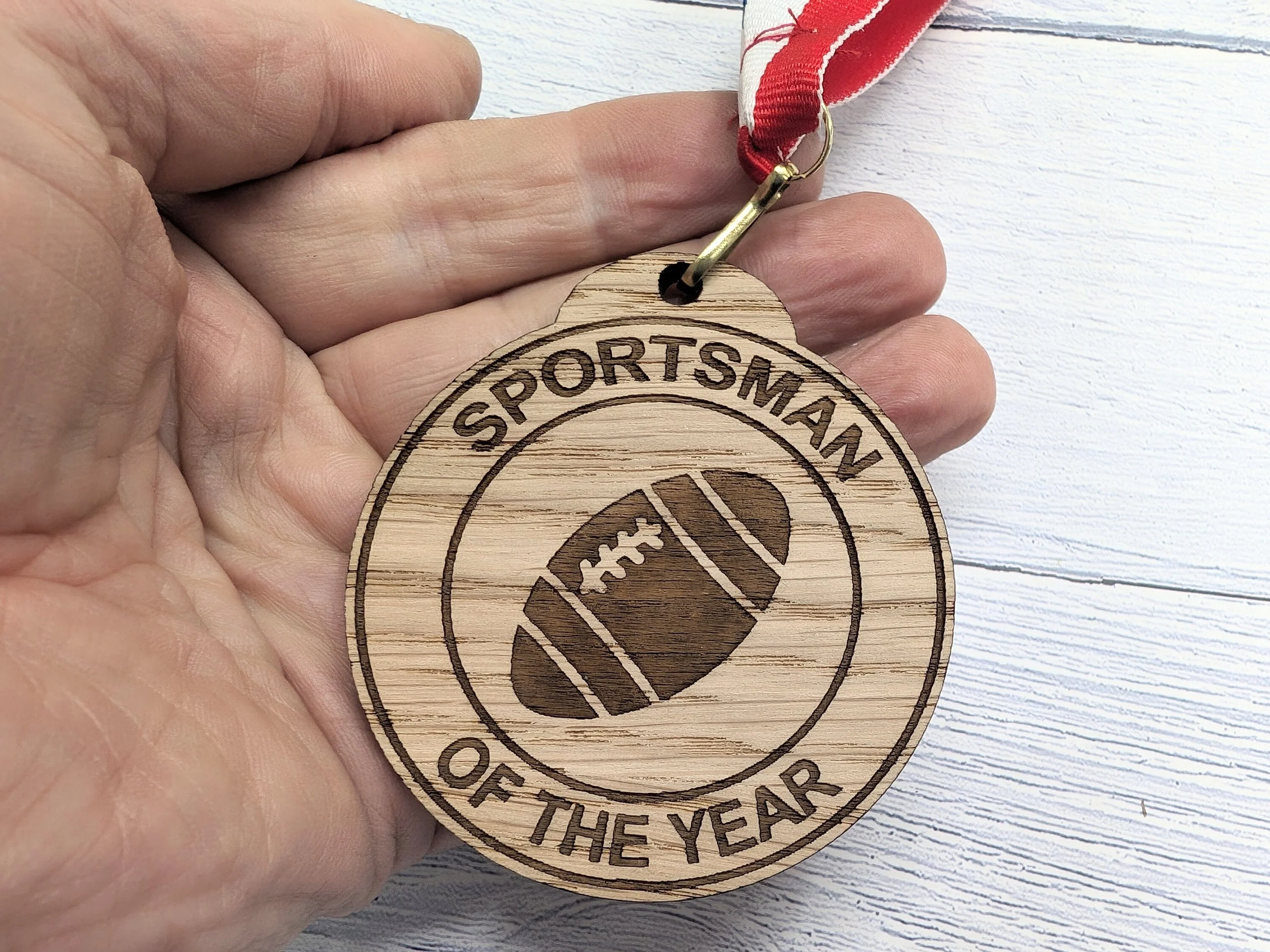 Custom Rugby-Themed Wooden Medals - Personalised Sports Awards for Teams and Clubs - Image 2