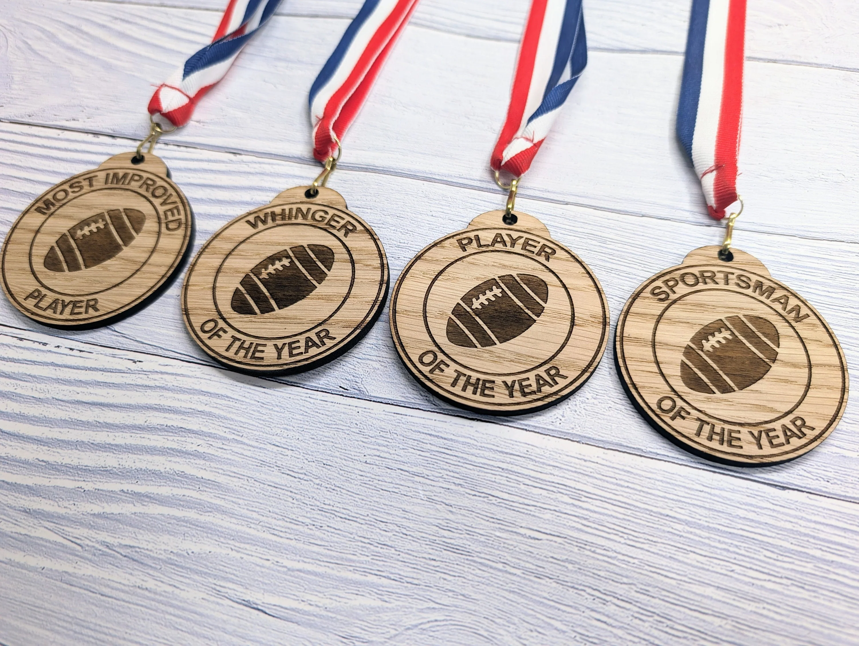 Custom Rugby-Themed Wooden Medals - Personalised Sports Awards for Teams and Clubs - Image 3