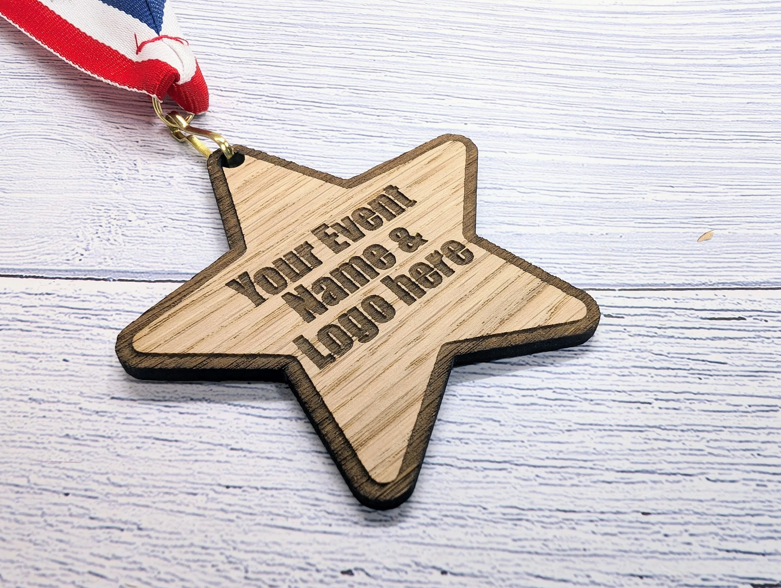 Custom Star-Shaped Wooden Medals - Personalised for Events & Organisations | Bulk Discounts, Participation Awards, Handcrafted - Image 2