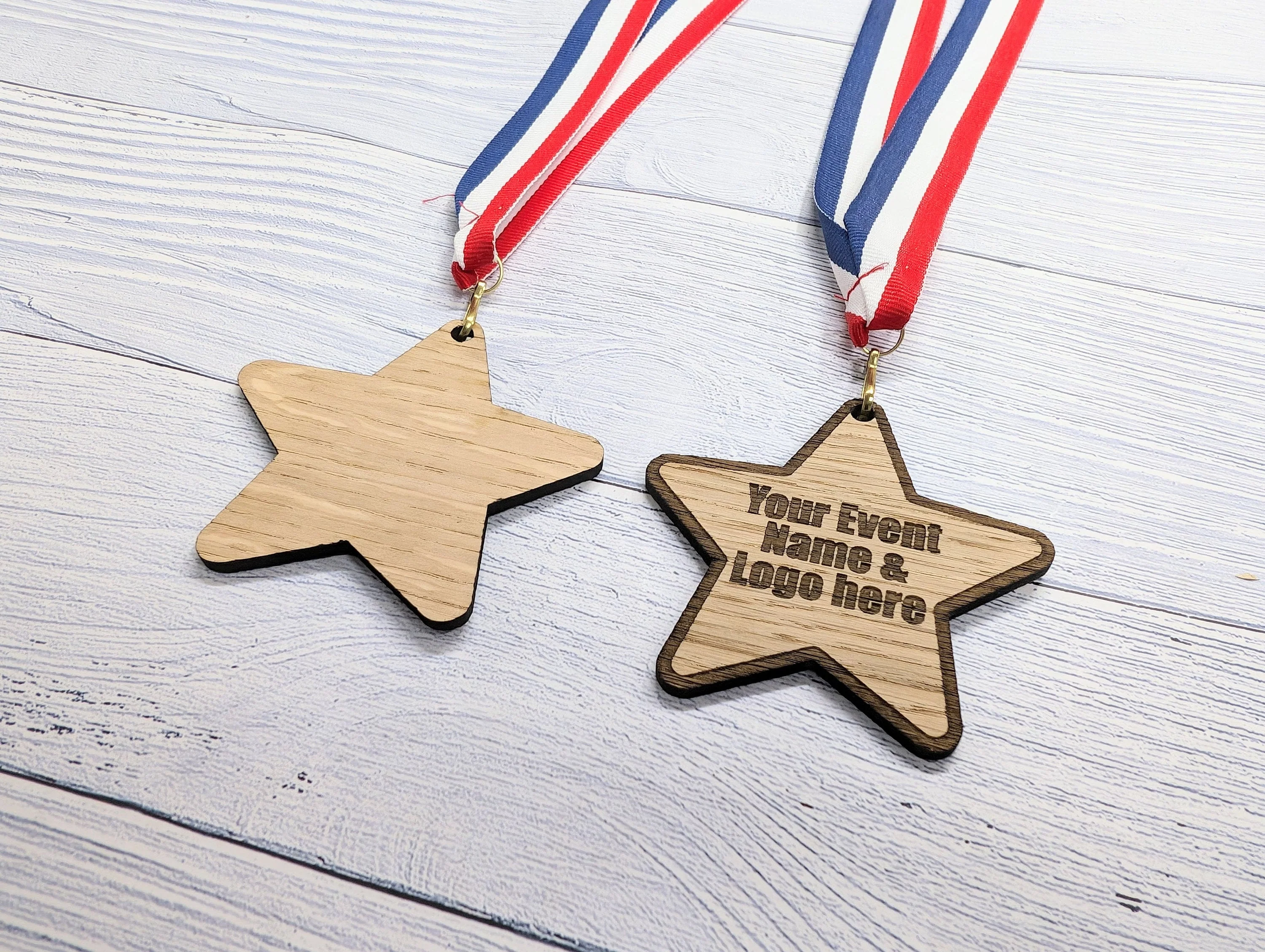 Custom Star-Shaped Wooden Medals - Personalised for Events & Organisations | Bulk Discounts, Participation Awards, Handcrafted - Image 4