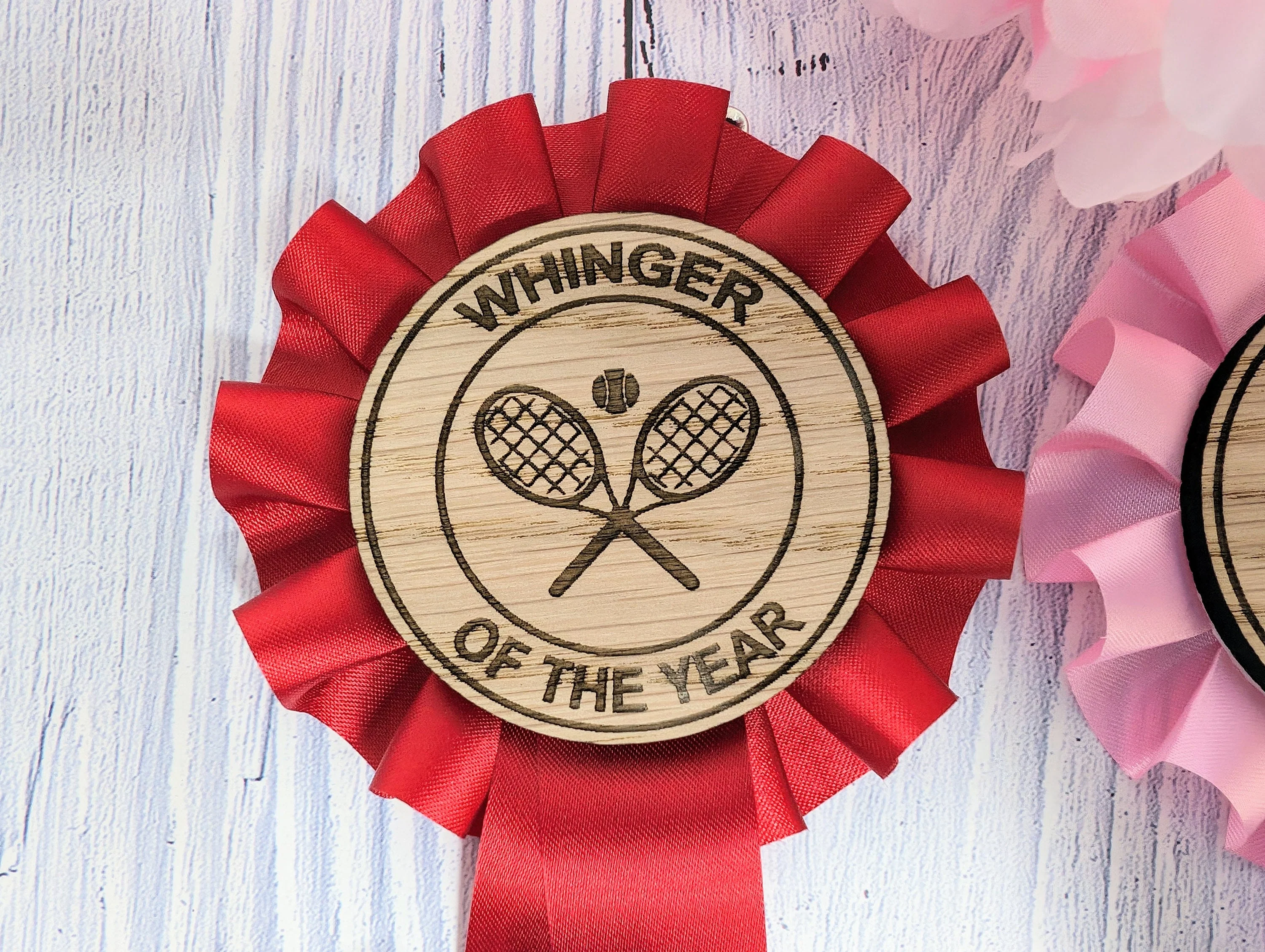 Custom Tennis Rosettes - Personalised Tennis Awards | Choice of Colours, Eco-Friendly, Handcrafted, Fun & Serious Titles - Image 4