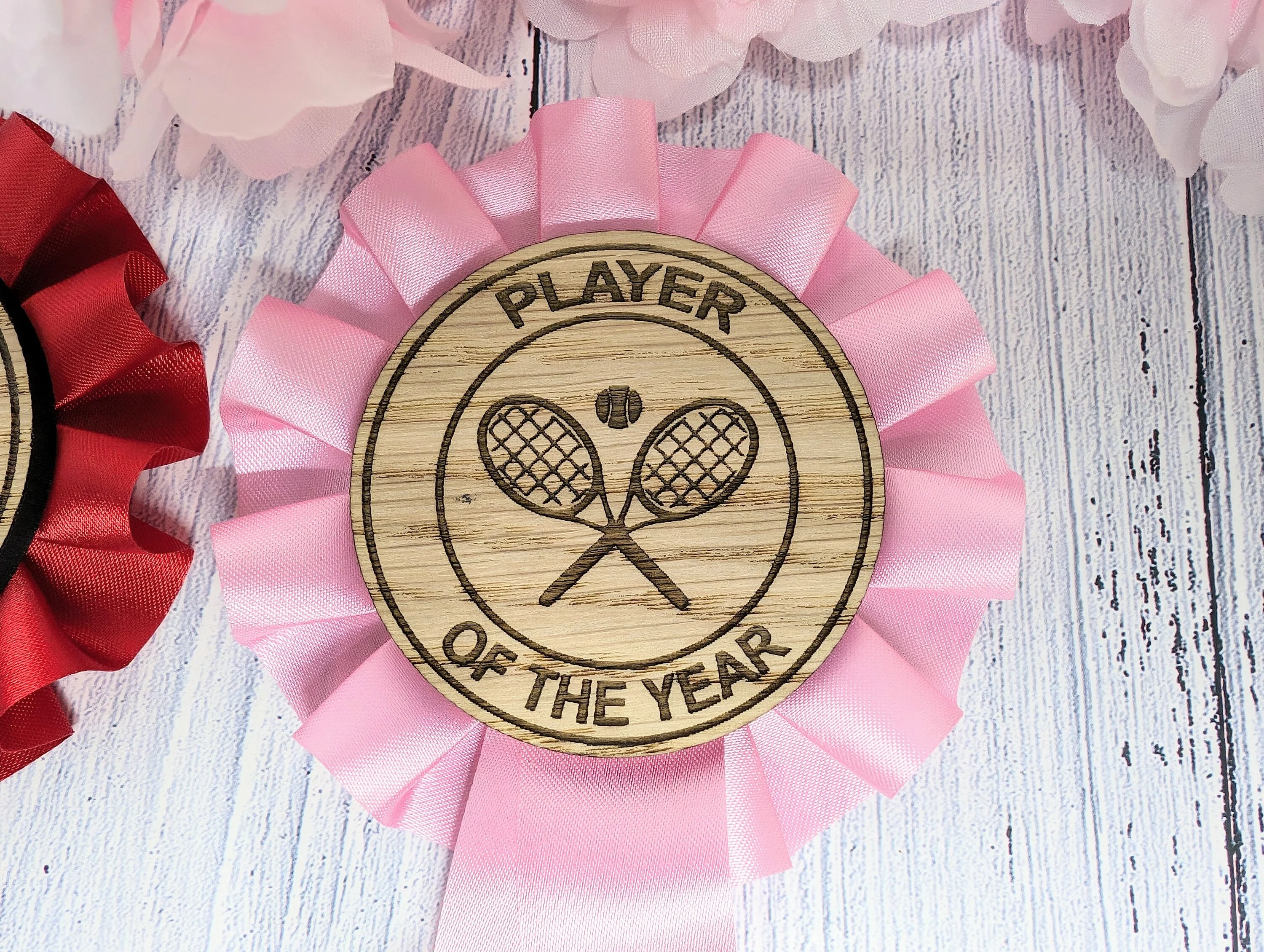 Custom Tennis Rosettes - Personalised Tennis Awards | Choice of Colours, Eco-Friendly, Handcrafted, Fun & Serious Titles - Image 5