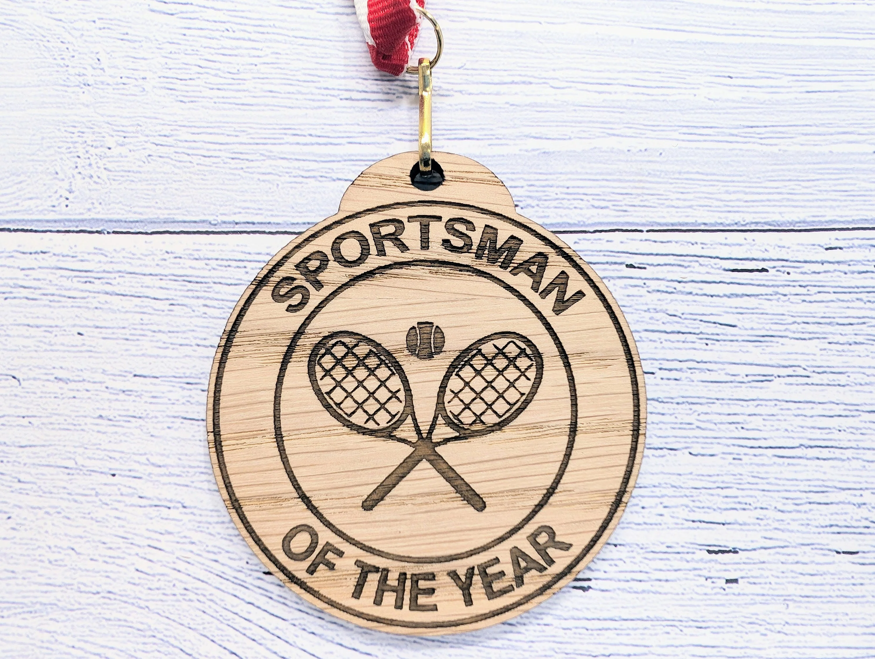 Custom Tennis-Themed Wooden Medals - Personalised for Players and Clubs - Image 3