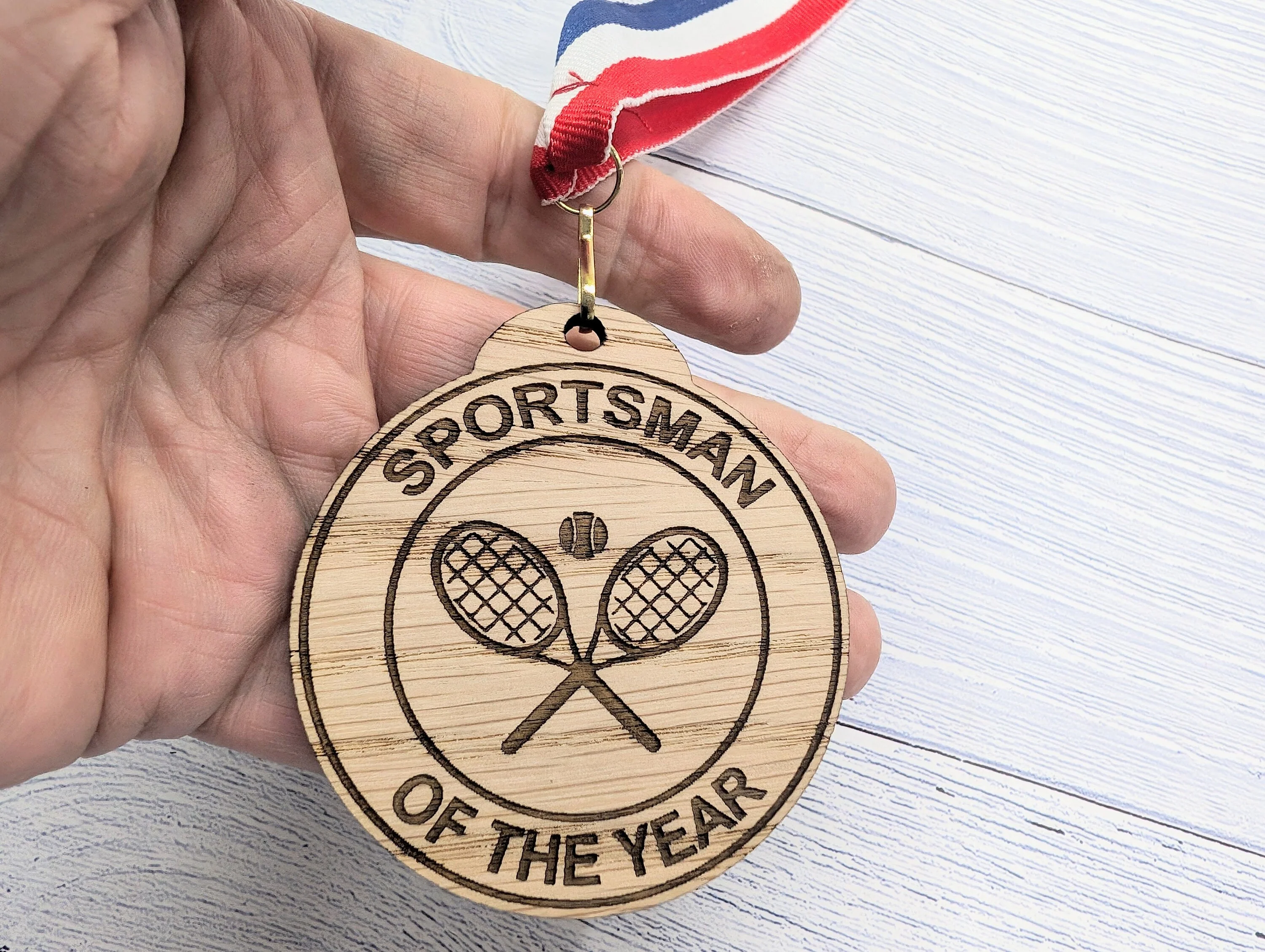 Custom Tennis-Themed Wooden Medals - Personalised for Players and Clubs - Image 5