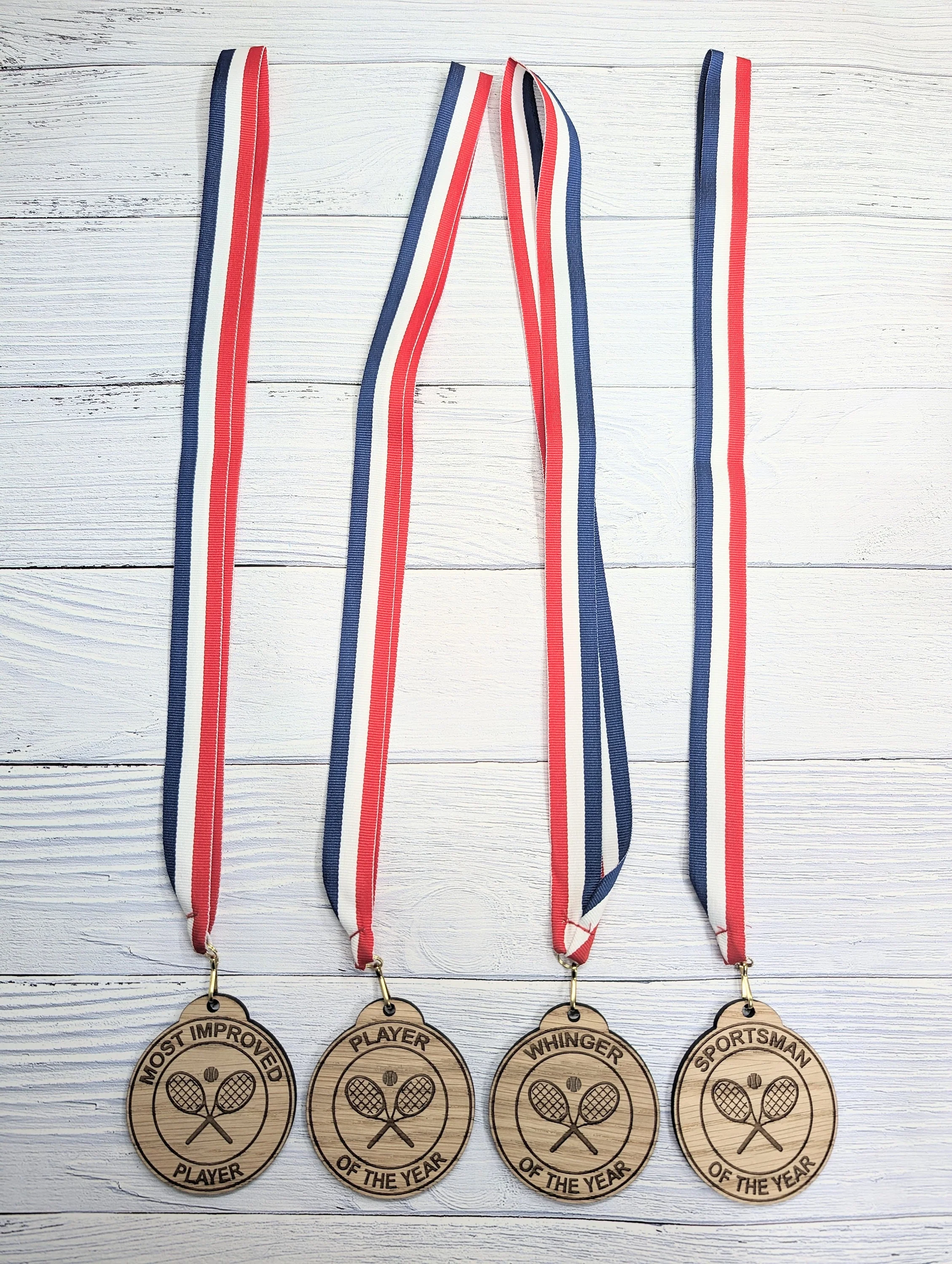 Custom Tennis-Themed Wooden Medals - Personalised for Players and Clubs - Image 6