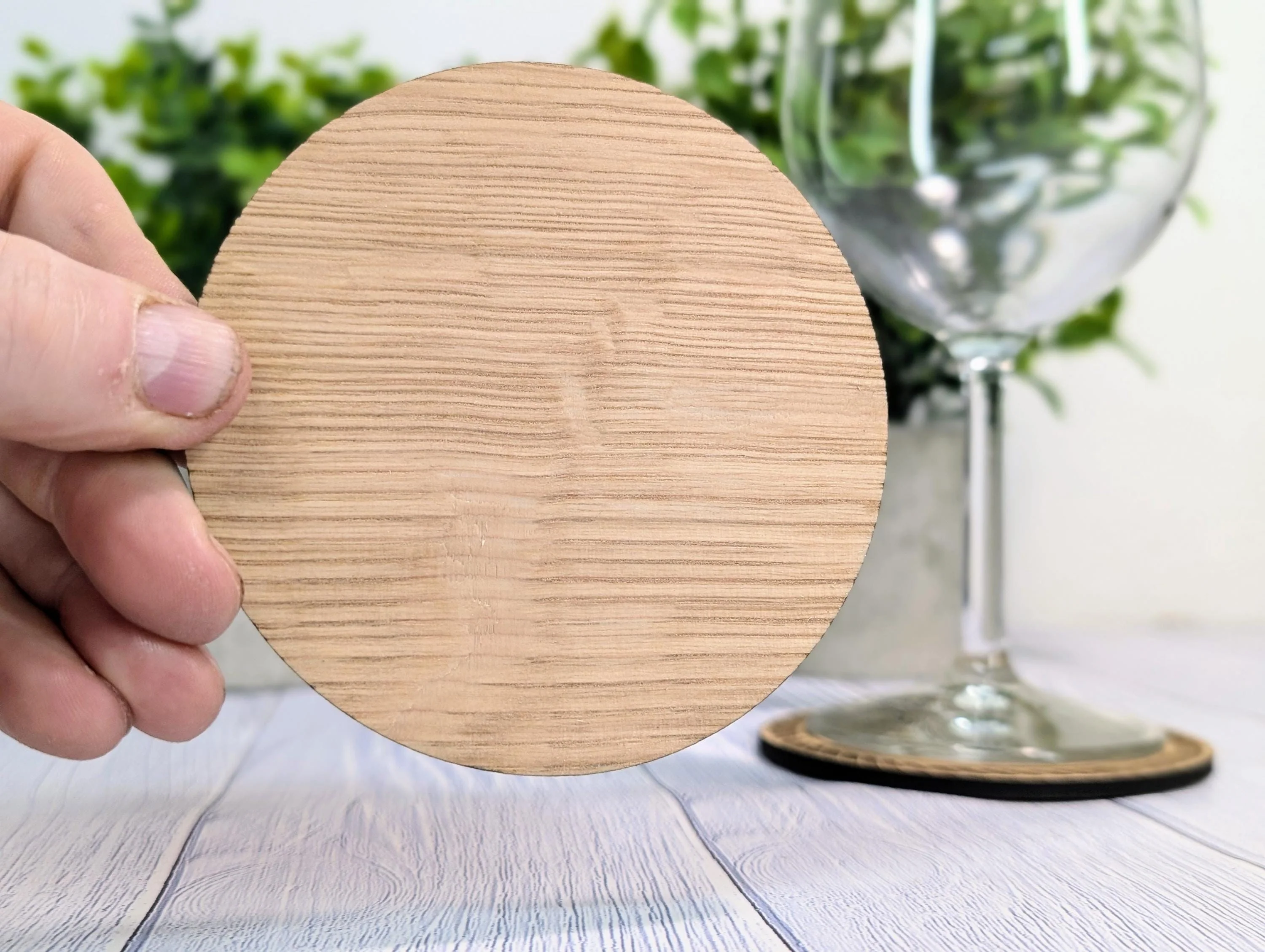 Custom Wood Coasters with Rope Border – Personalised Text, Nautical Gift, Eco-Friendly Boat Gift, Sustainable Craft, Round 100mm Diameter - Image 4