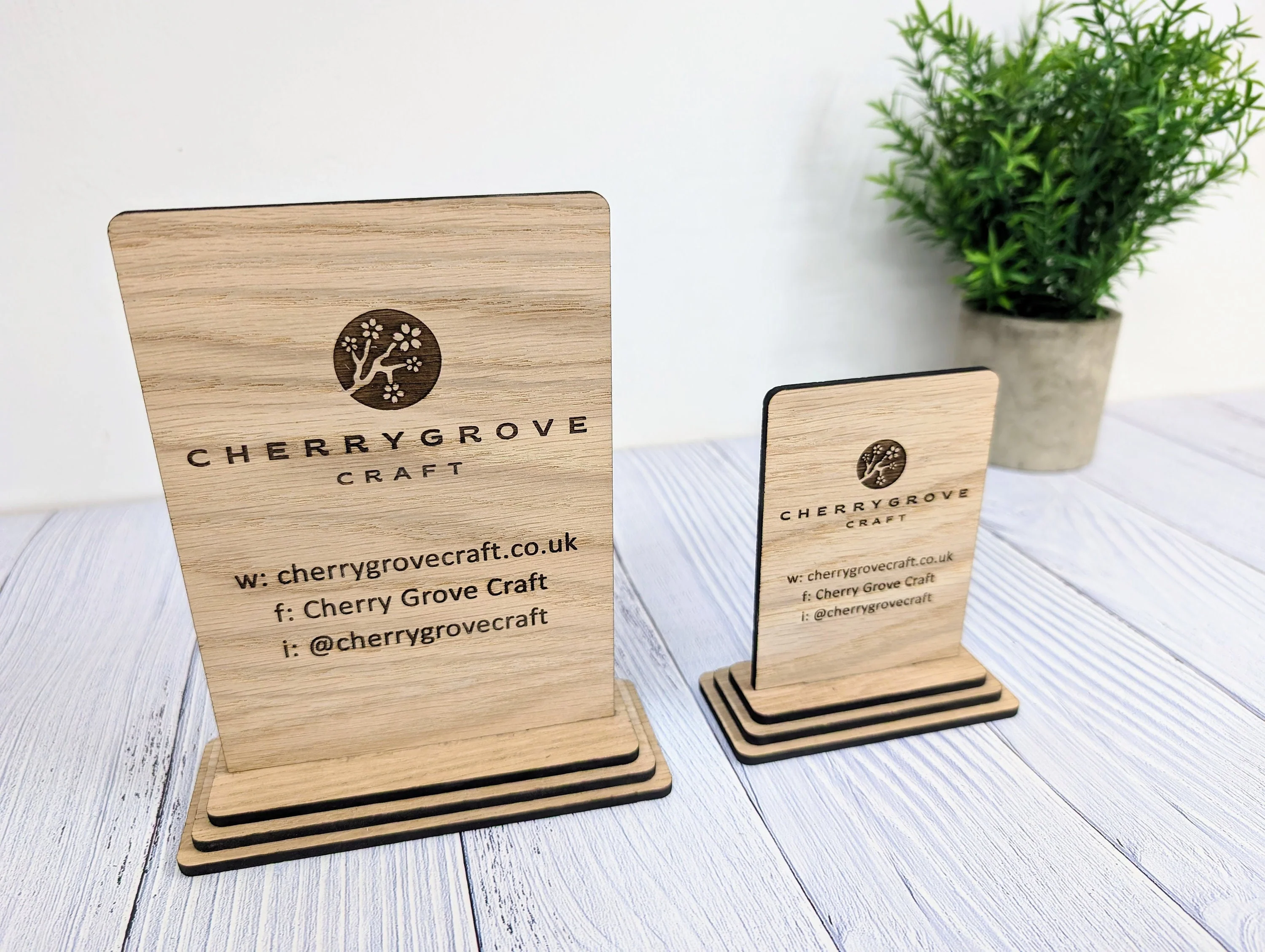 Custom Wooden Business Freestanding Sign, 2 Sizes - Image 2