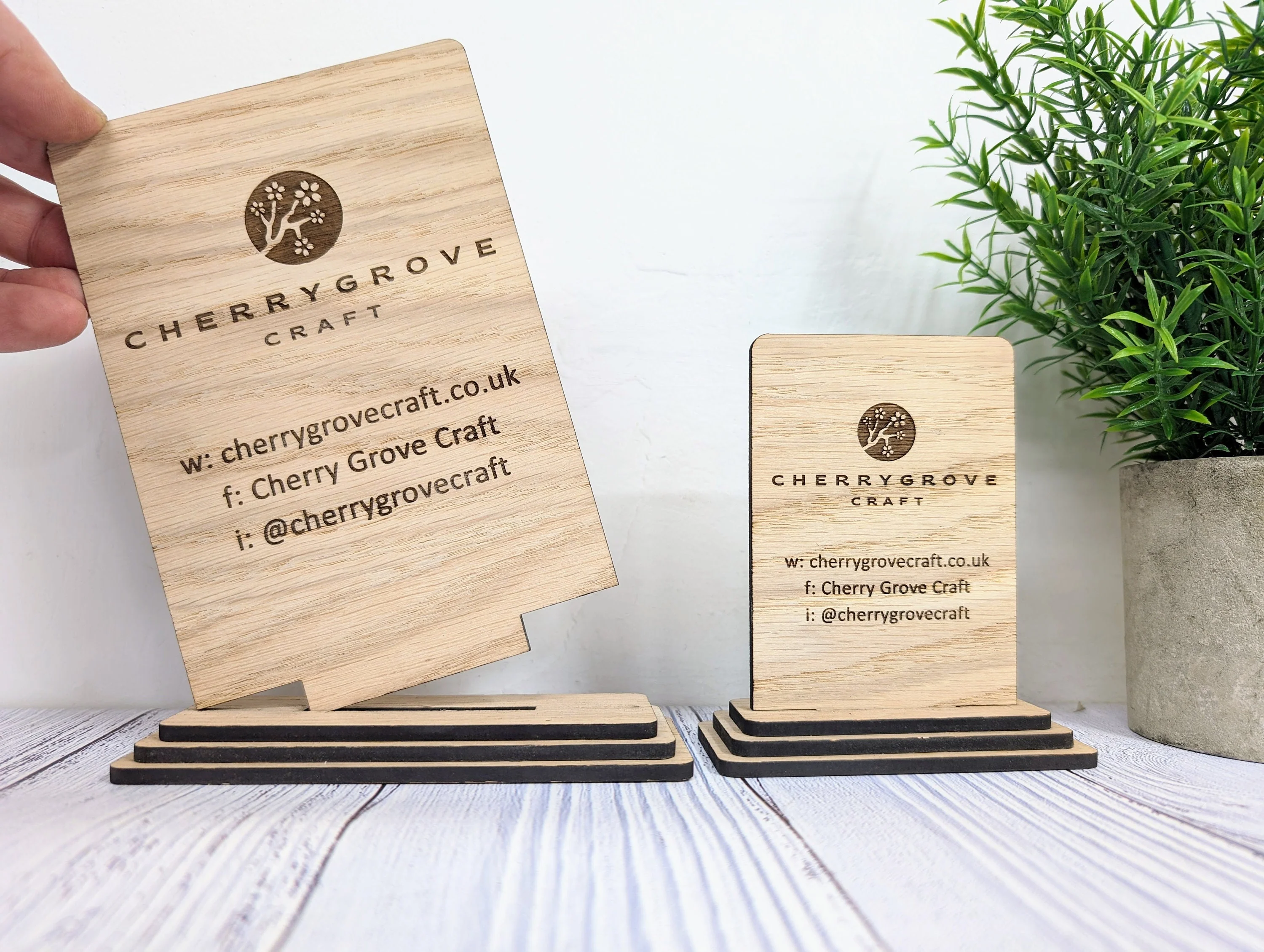 Custom Wooden Business Freestanding Sign, 2 Sizes - Image 3