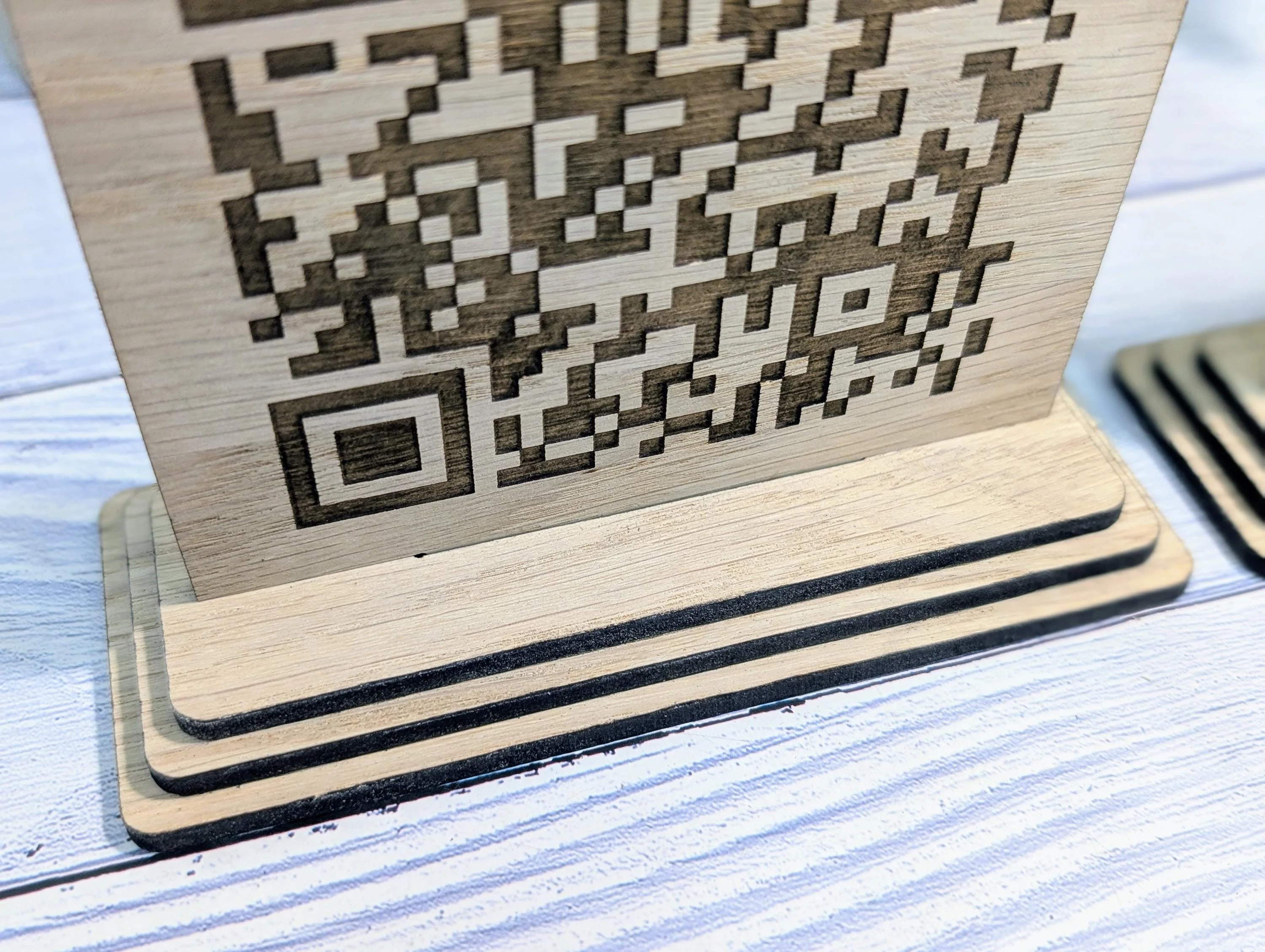 Custom Wooden Google Review Sign with QR Code | Business Review Plaque with Logo | Eco Friendly Point of Sale Display | 2 Sizes - Image 4