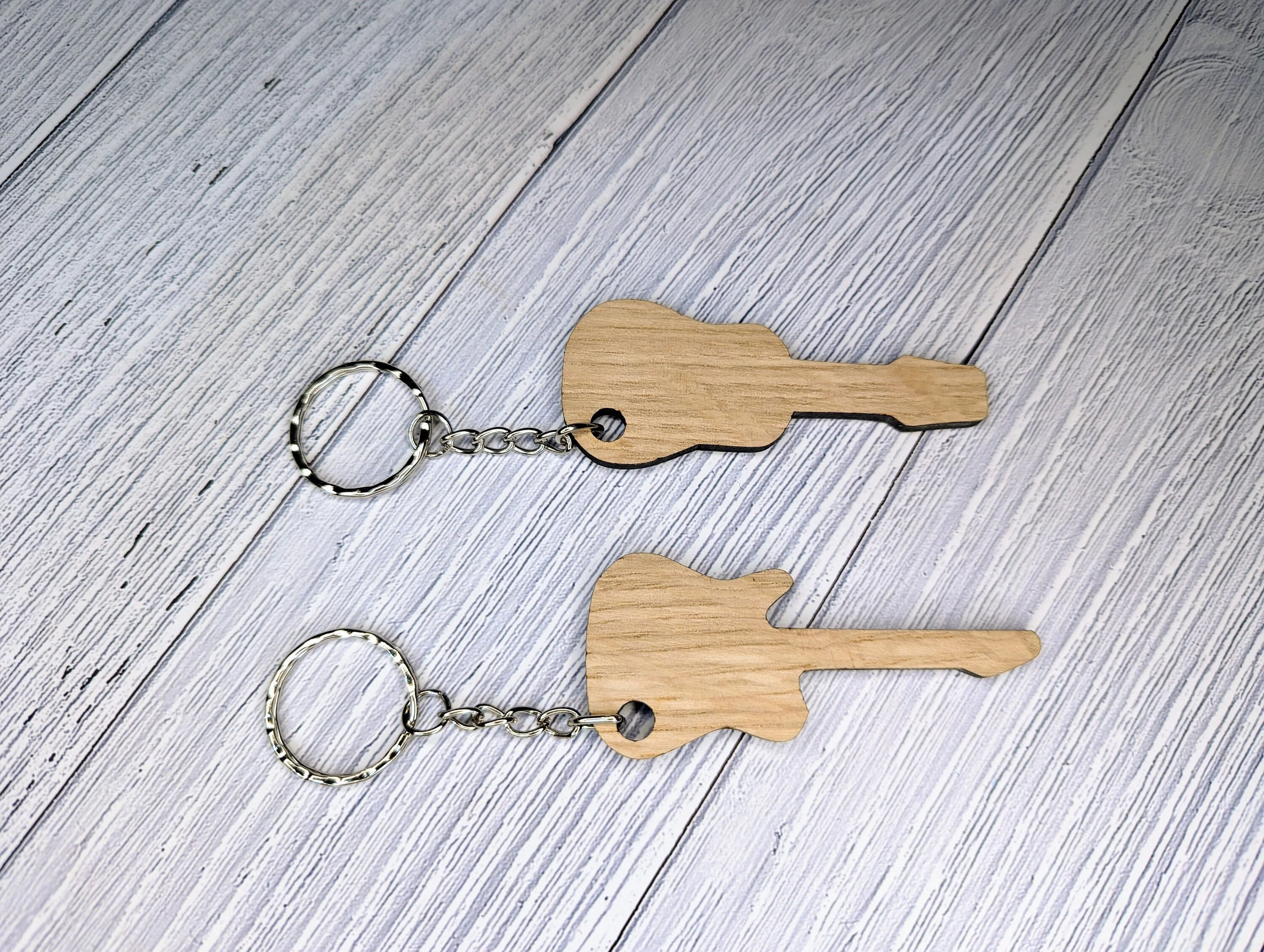 Custom Wooden Guitar Keyrings - Acoustic & Electric - Personalised Music Gift - Bag Charm - Bag Tag - Image 8