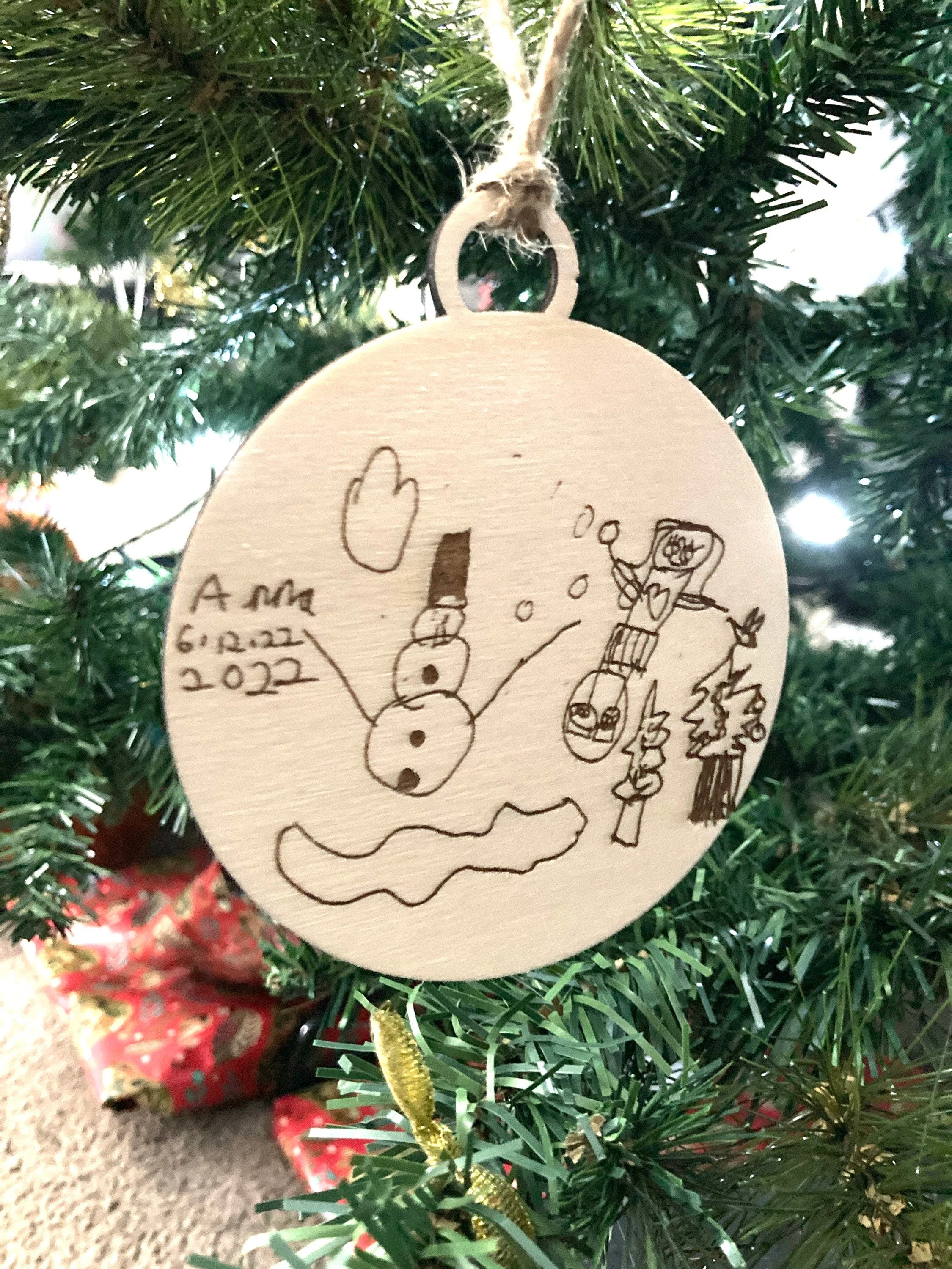 Design Your Own Bauble | Your Drawing Engraved On A Bauble | Christmas Baubles For Kids | Personalised Christmas Decoration - Image 8
