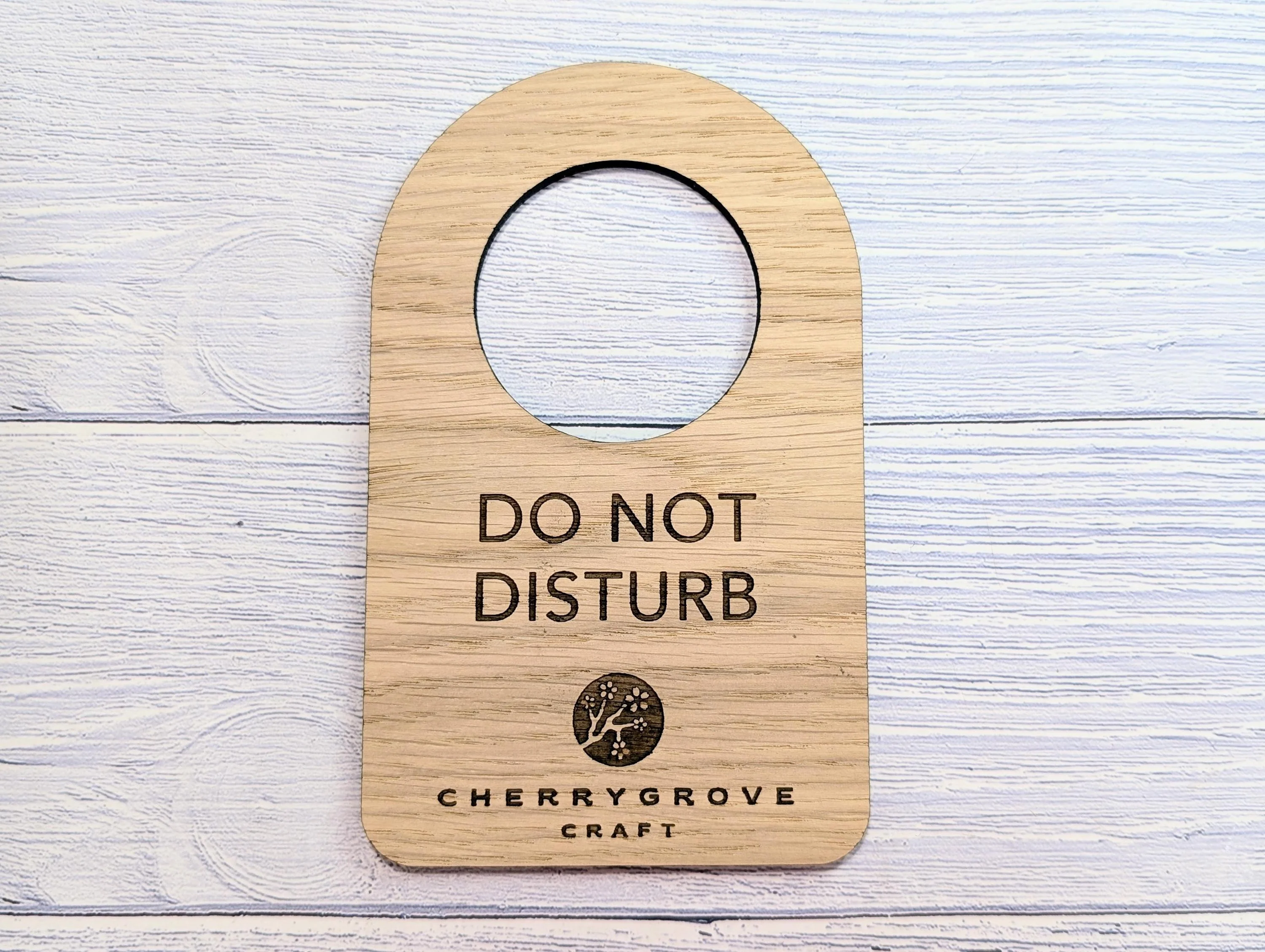 Do Not Disturb Wooden Door Hanger - Personalised Door Sign with Logo – 89x144mm, Custom Signage for Office, WFH, or Quiet Time - Image 3