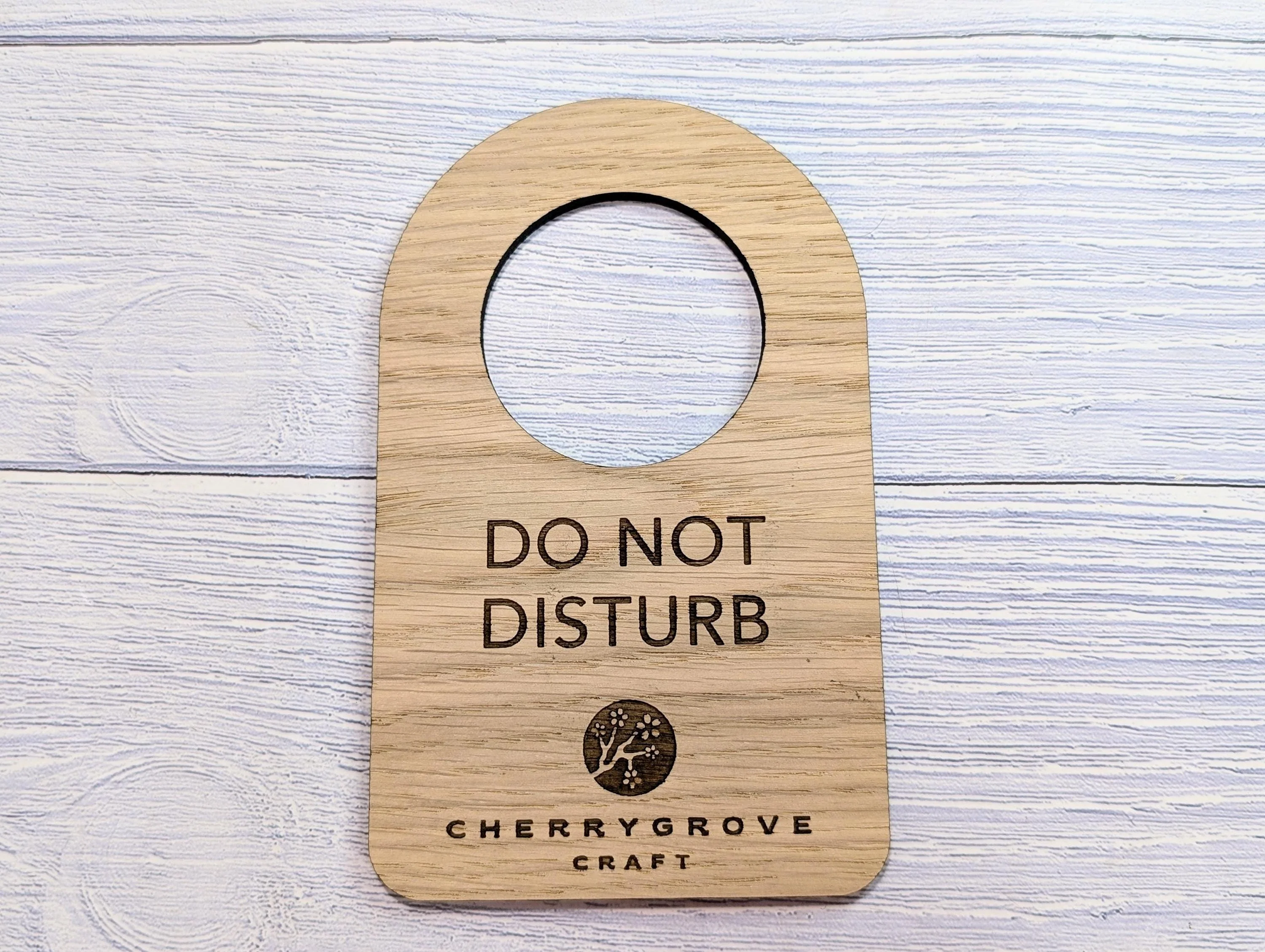 Do Not Disturb Wooden Door Hanger - Personalised Door Sign with Logo – 89x144mm, Custom Signage for Office, WFH, or Quiet Time - Image 6