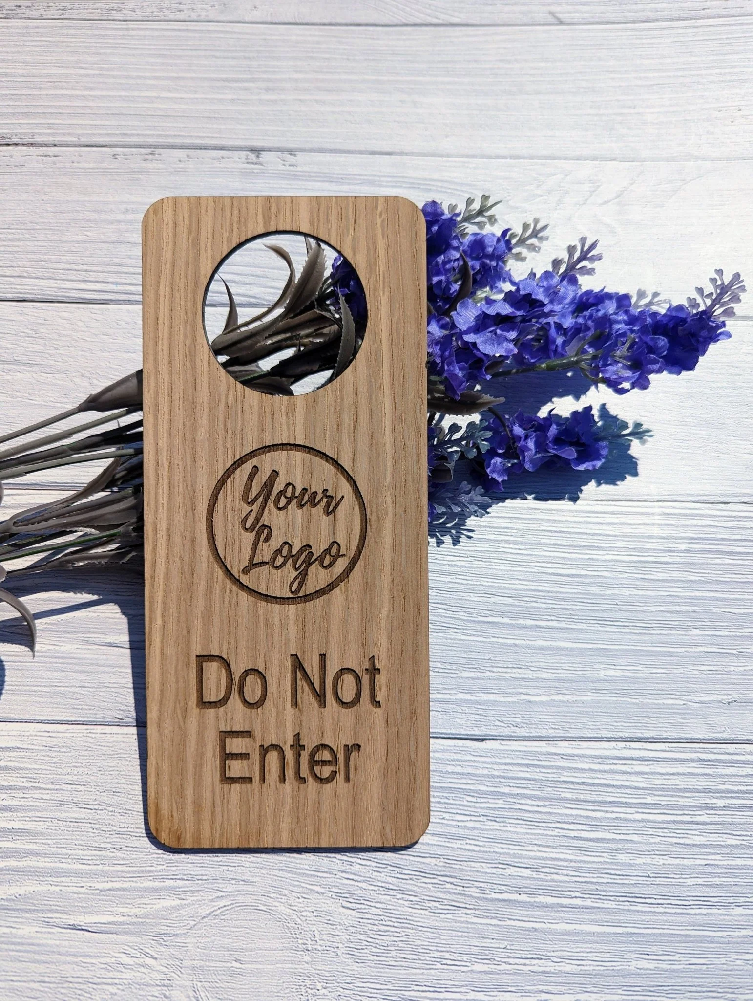 Do Not Enter - Wooden Door Hanger, Personalised Sign, Interview Sign, Meeting Decor, Security Sign, Private Space, Restricted Area - Image 3
