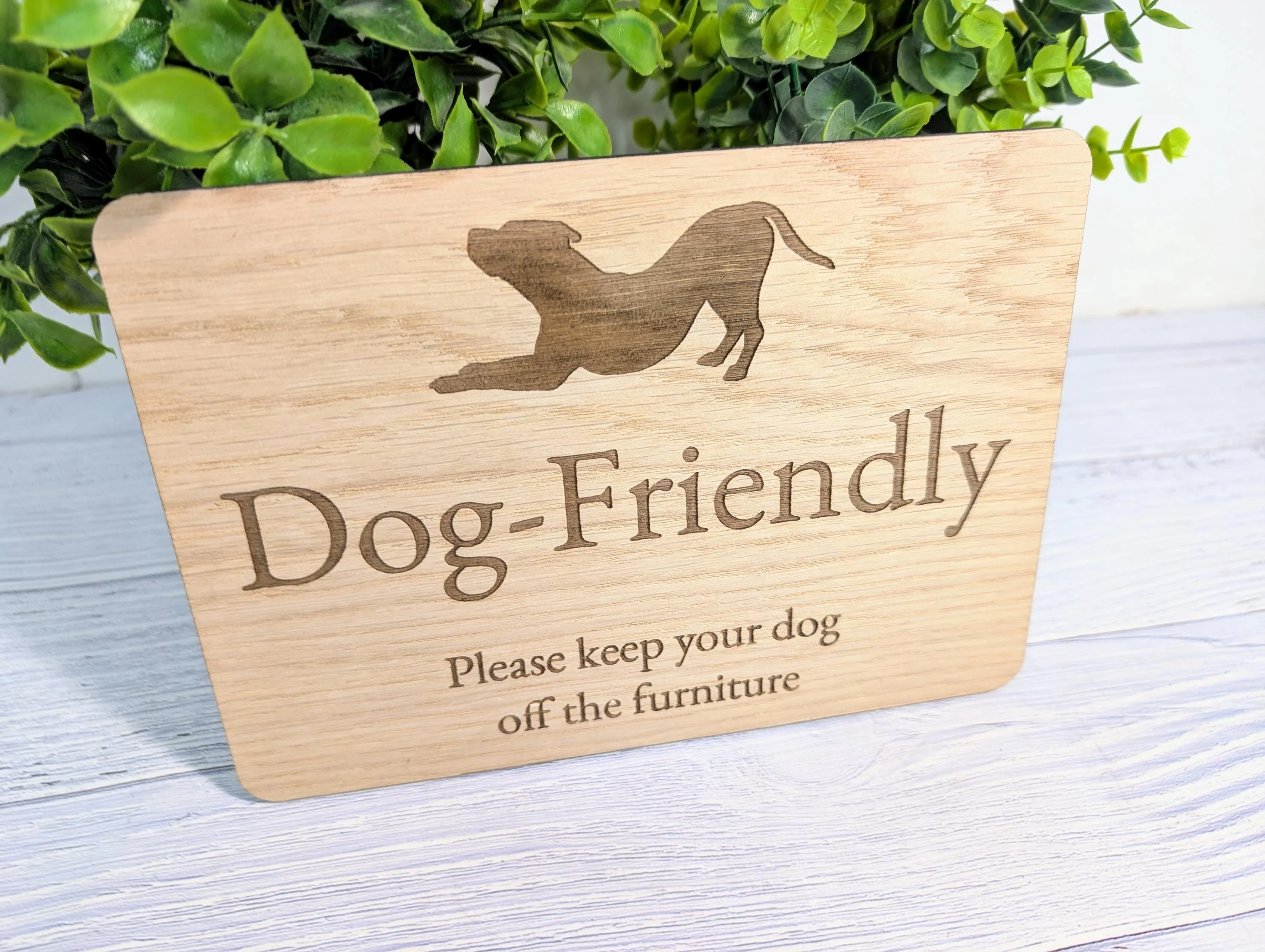 Dog Friendly Sign – Please Keep Dogs Off Furniture, Wooden Pet Rules Plaque for Home, Café, Holiday Let, Rental Cottage or B&B - Image 7
