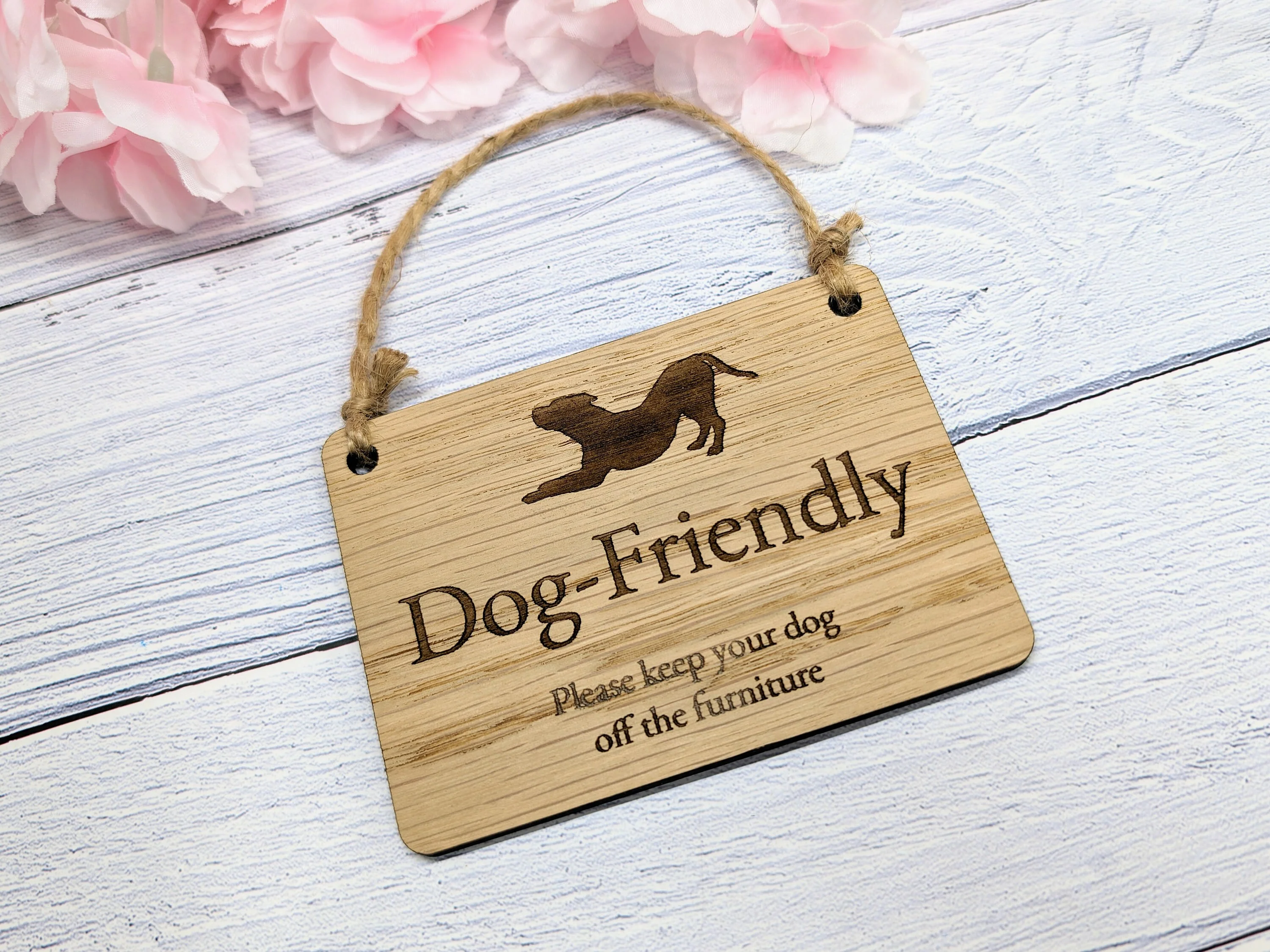Dog Friendly Wooden Sign - "Please Keep Your Dog Off the Furniture" - Ideal for BnB, Rentals, and Homes | Indoor Sign - Image 2