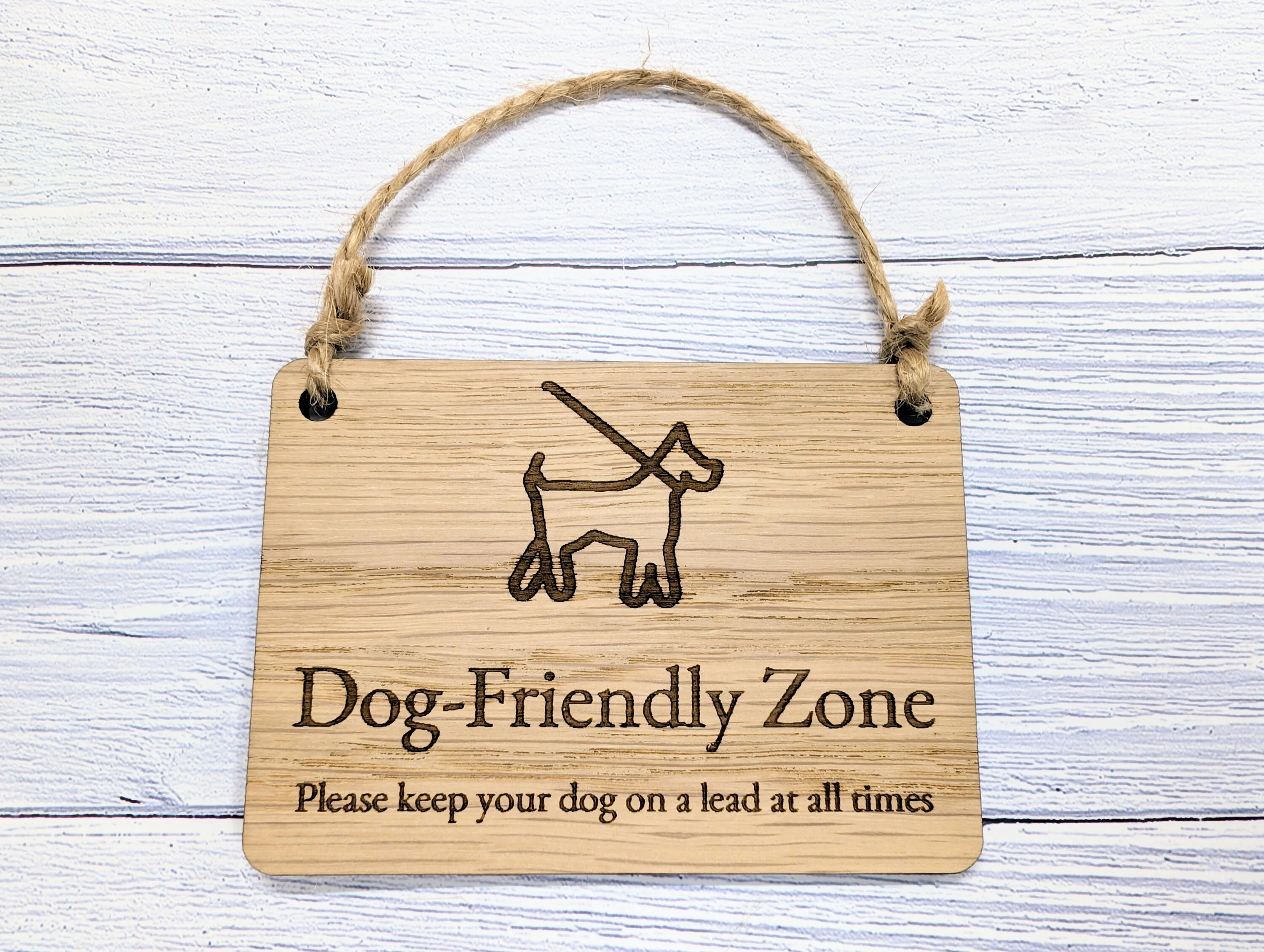 Dog-Friendly Zone Wooden Sign - "Please Keep Your Dog On A Lead At All Times" - Ideal for Pubs, Restaurants, Cafes, and Pet Shops - Image 4