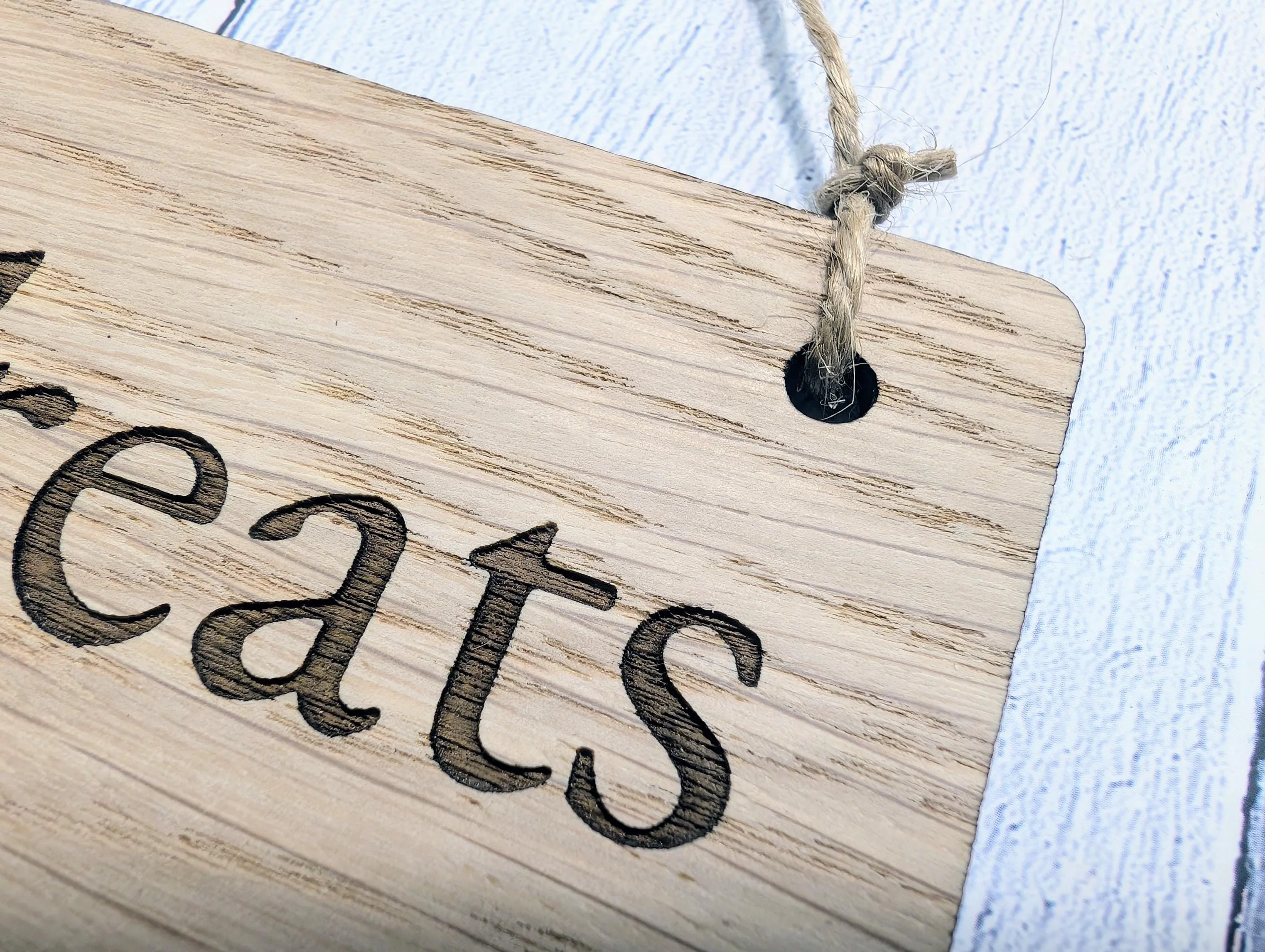 Dog Treats Please Help Yourself Sign – Solid Oak Plaque with Paw Prints – Rustic Wooden Dog Treat Station Sign – Handmade in Wales - Image 7