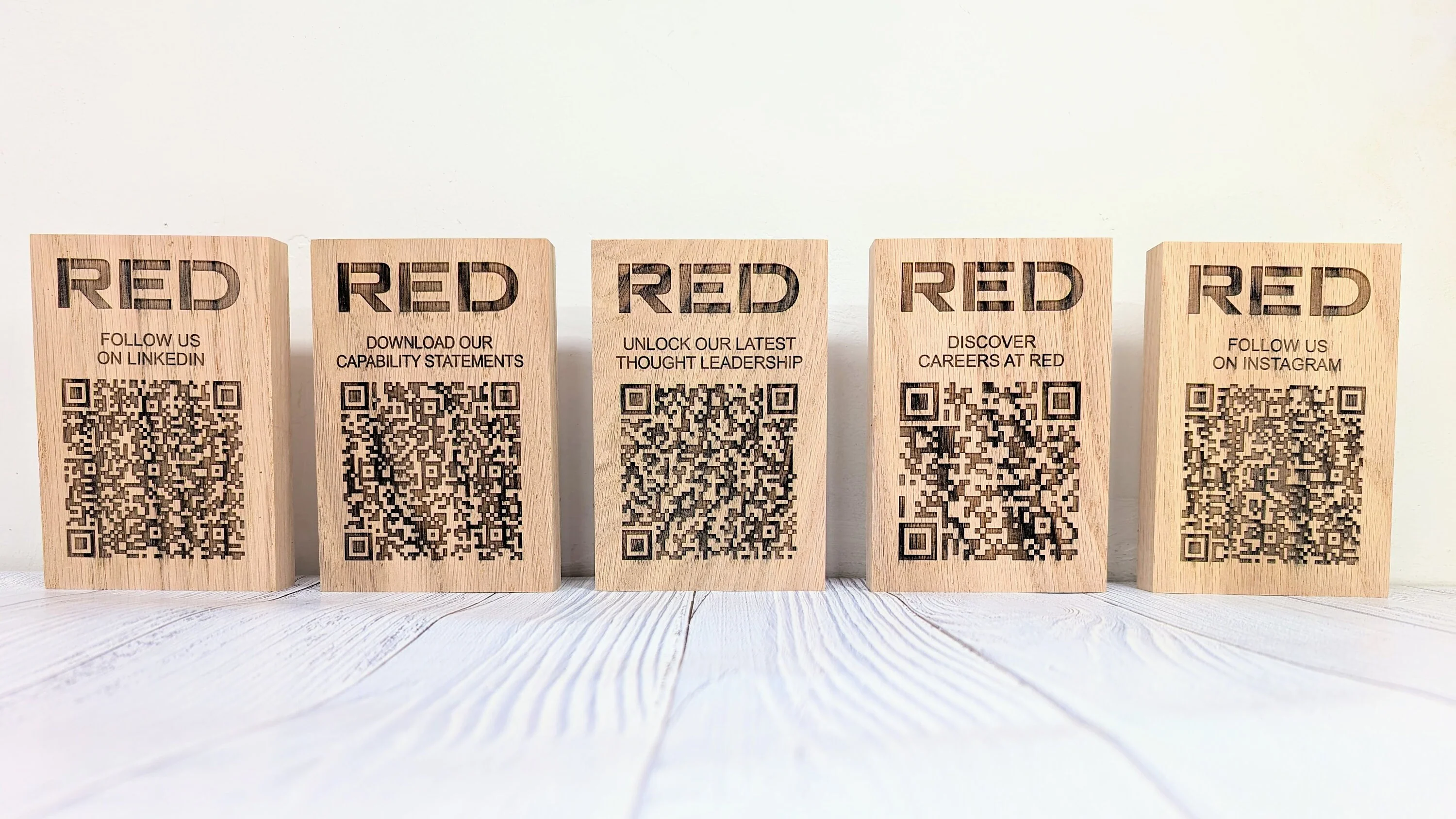 Double Sided QR Code Solid Oak Blocks - Personalised Oak Blocks - QR Code - Custom Sign - Ideal for Menus, Websites, Social Media, 3 Sizes - Image 10