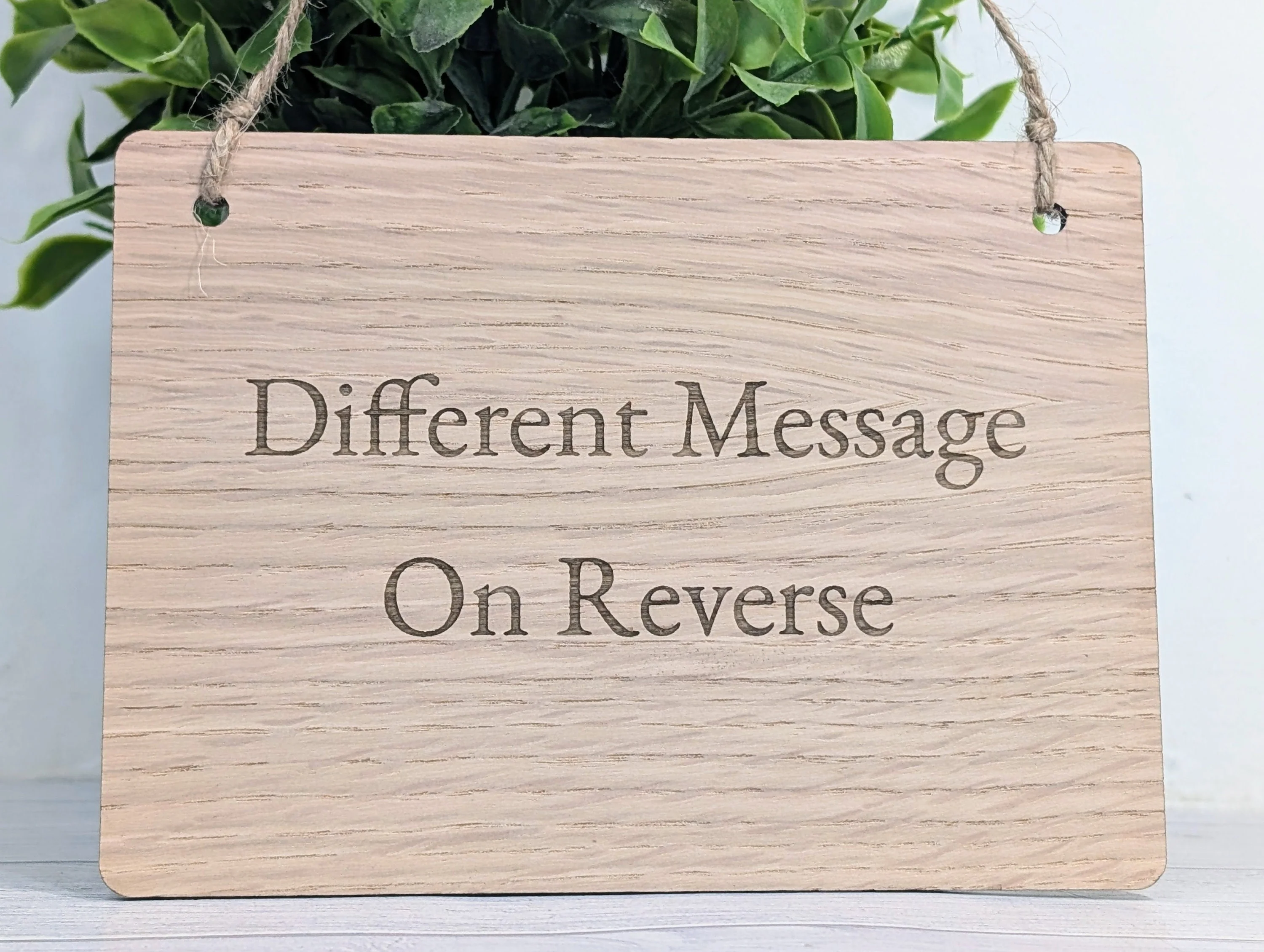 Double Sided Wooden Personalised Sign | Personalised 2 Sided Wooden Hanging Sign | Birthday Gift | Man Cave Sign | Bar Sign | Door Sign - Image 2