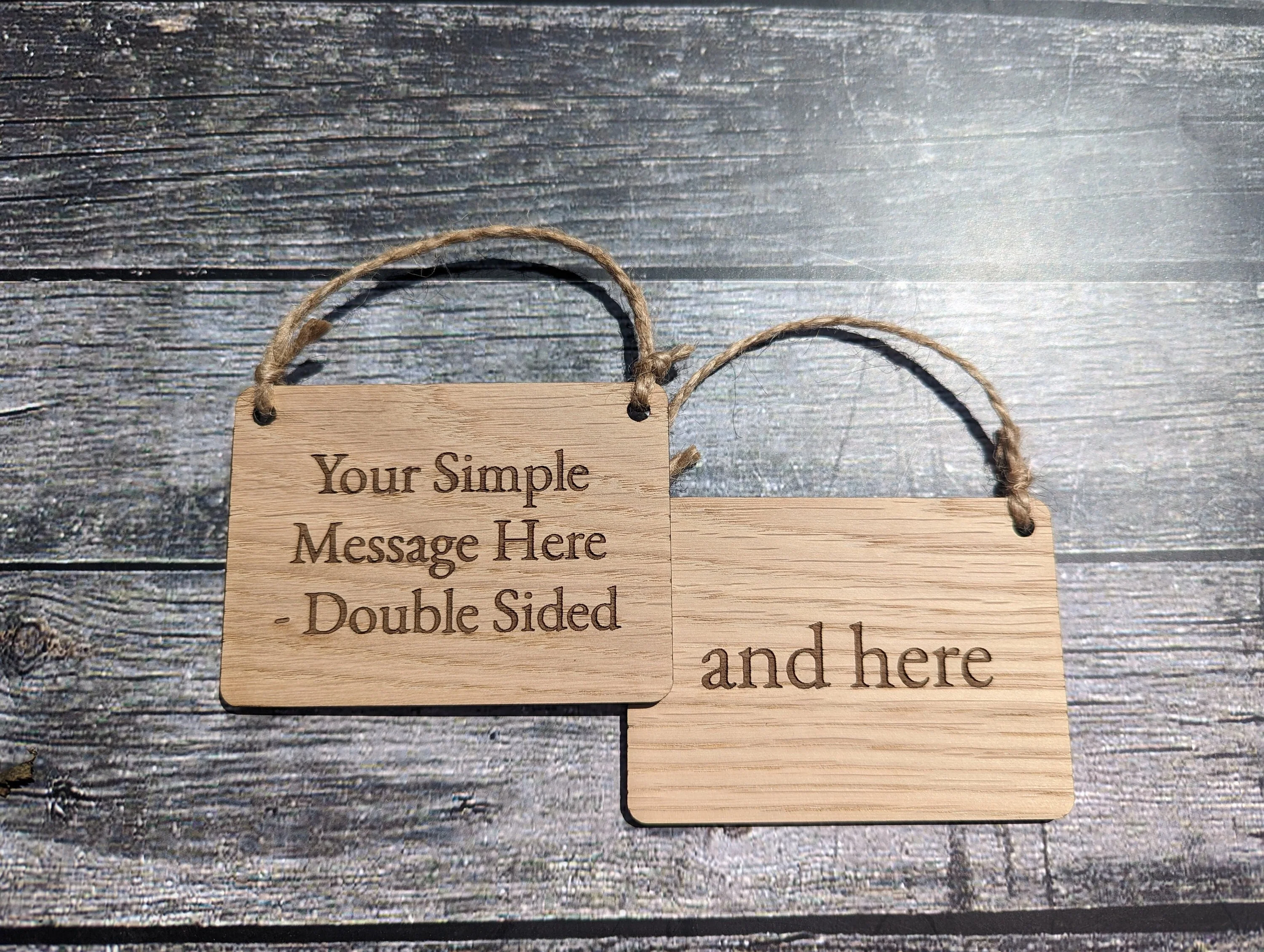 Double Sided Wooden Personalised Sign | Personalised 2 Sided Wooden Hanging Sign | Birthday Gift | Man Cave Sign | Bar Sign | Door Sign - Image 3