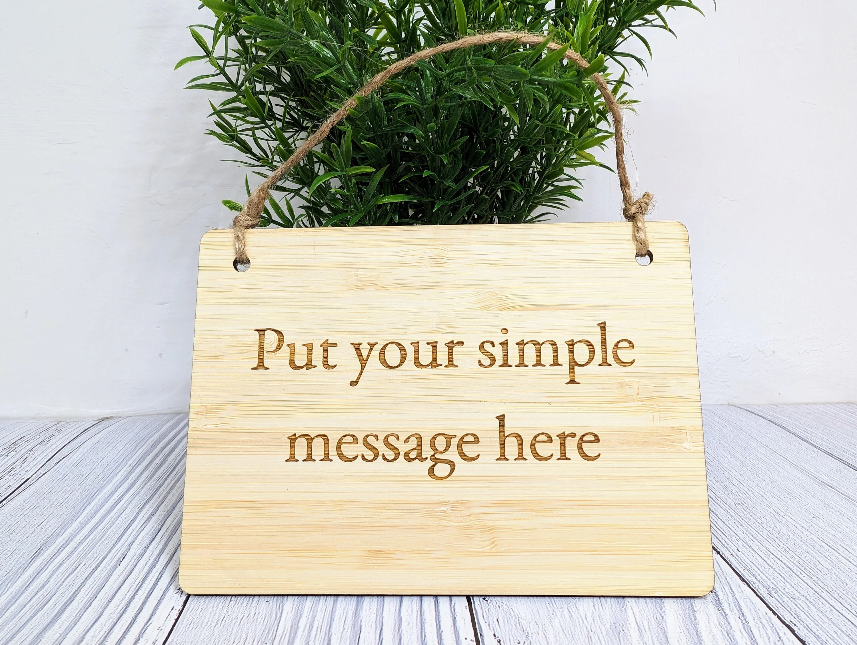 Eco Bamboo Double-Sided Personalised Sign - 2 Sided Bamboo Hanging Sign | Birthday Gift | Man Cave Sign | Bar Sign | Door Sign - Image 3