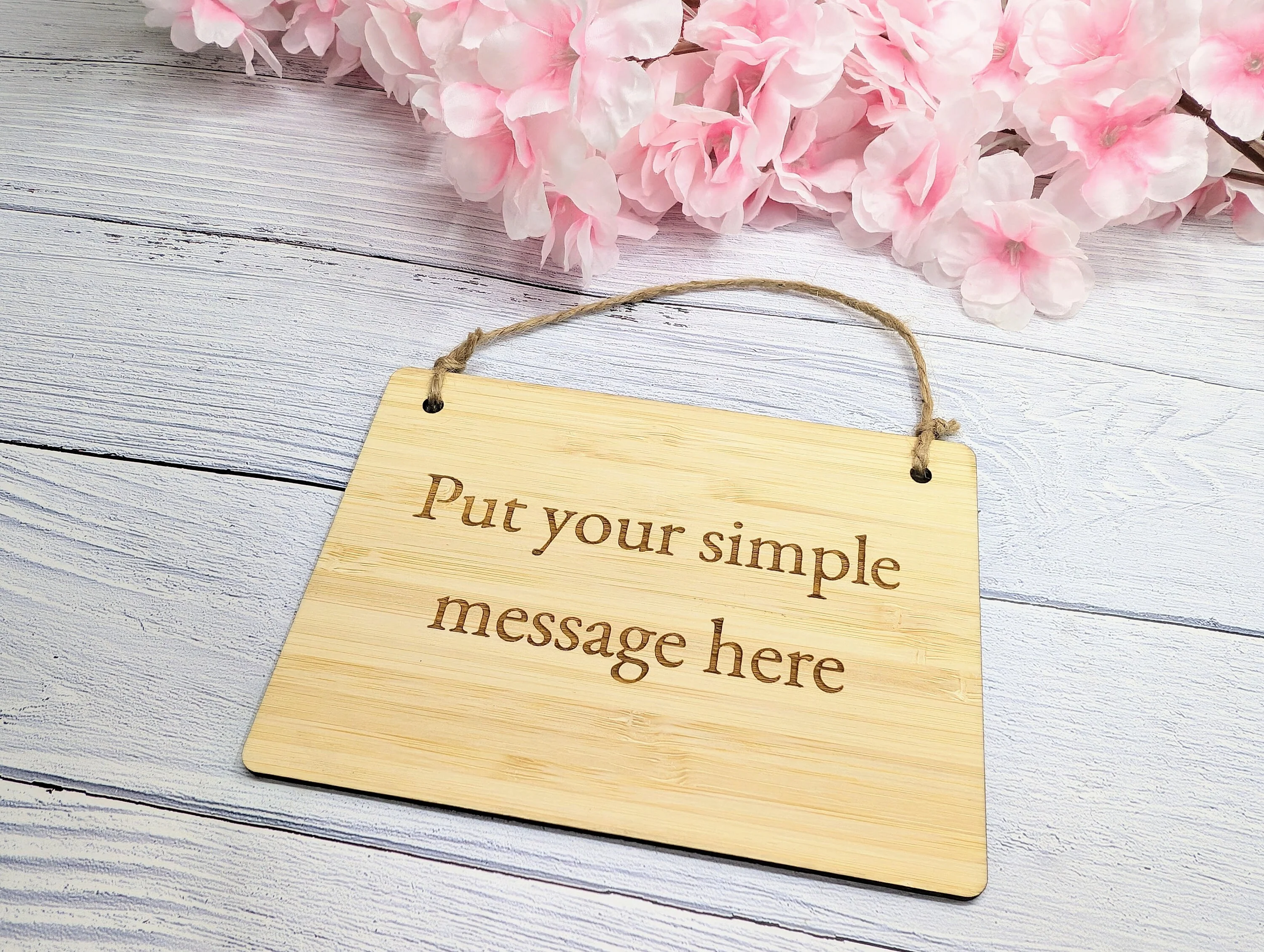 Eco Bamboo Double-Sided Personalised Sign - 2 Sided Bamboo Hanging Sign | Birthday Gift | Man Cave Sign | Bar Sign | Door Sign - Image 7