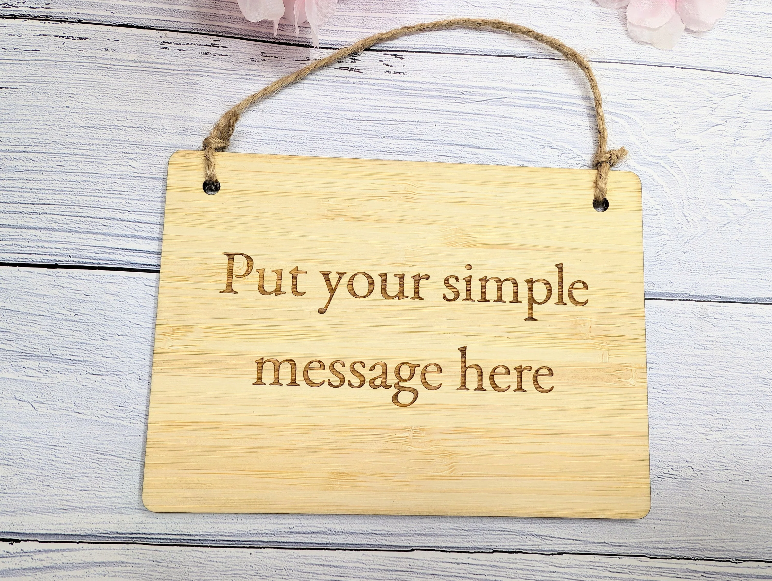 Eco Bamboo Double-Sided Personalised Sign - 2 Sided Bamboo Hanging Sign | Birthday Gift | Man Cave Sign | Bar Sign | Door Sign - Image 8