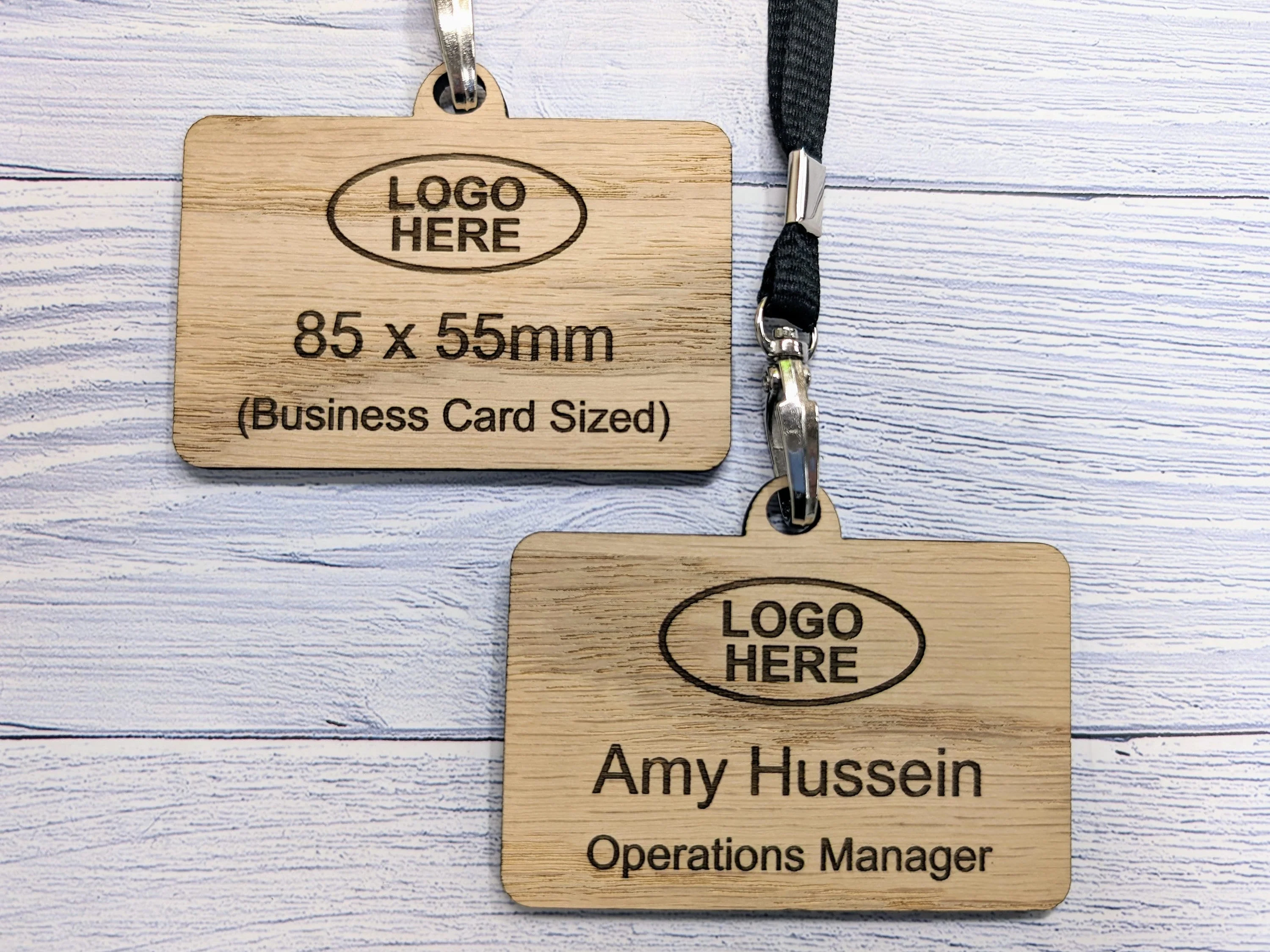 Eco Staff Name Badges with Eco Lanyards, Add Your Logo - Image 3