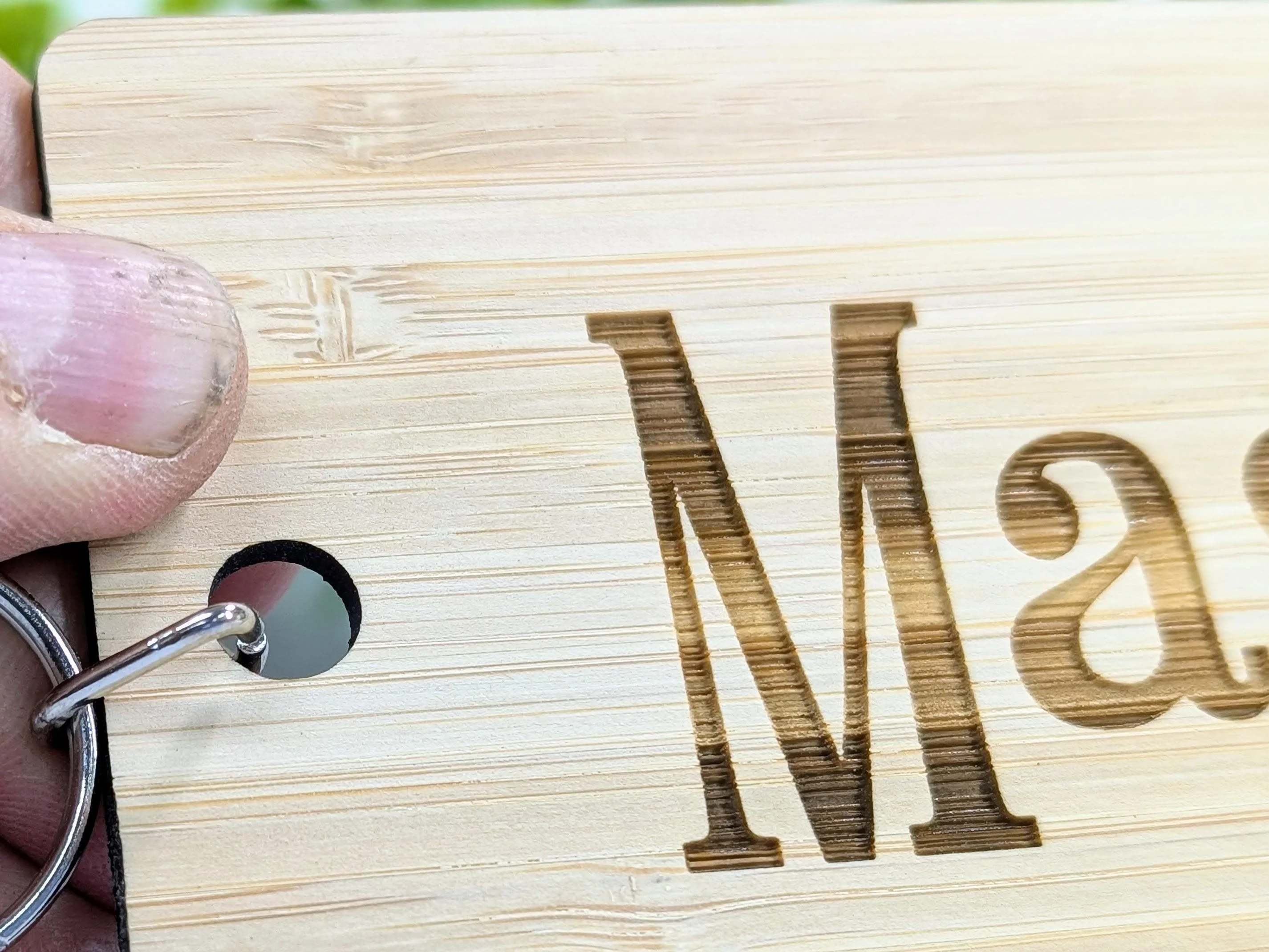 Extra-Large Bamboo Keyring 200x80mm | Master Key Design | Sustainable Eco-Friendly Gift | Plastic-Free - Image 3