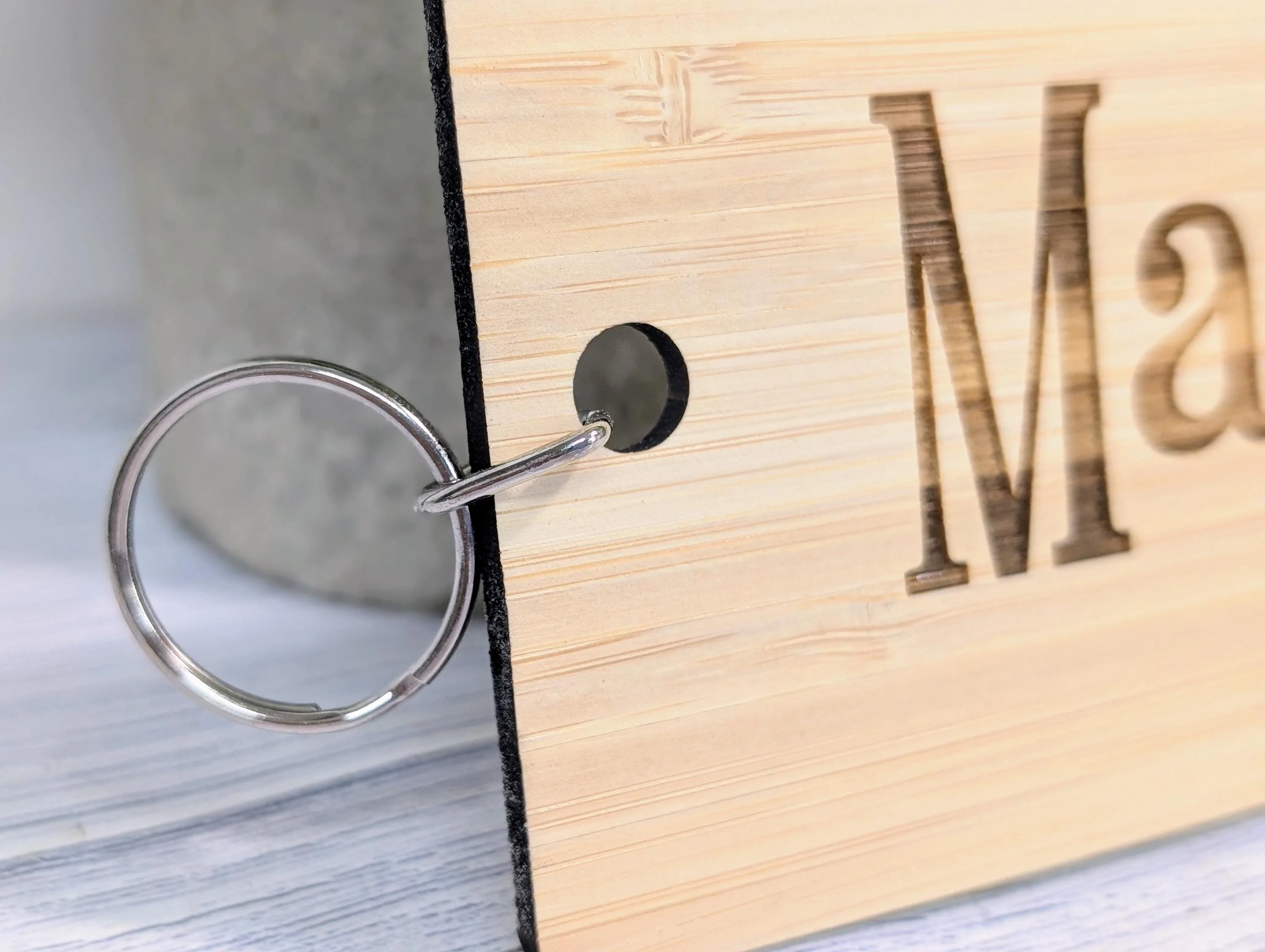 Extra-Large Bamboo Keyring 200x80mm | Master Key Design | Sustainable Eco-Friendly Gift | Plastic-Free - Image 5