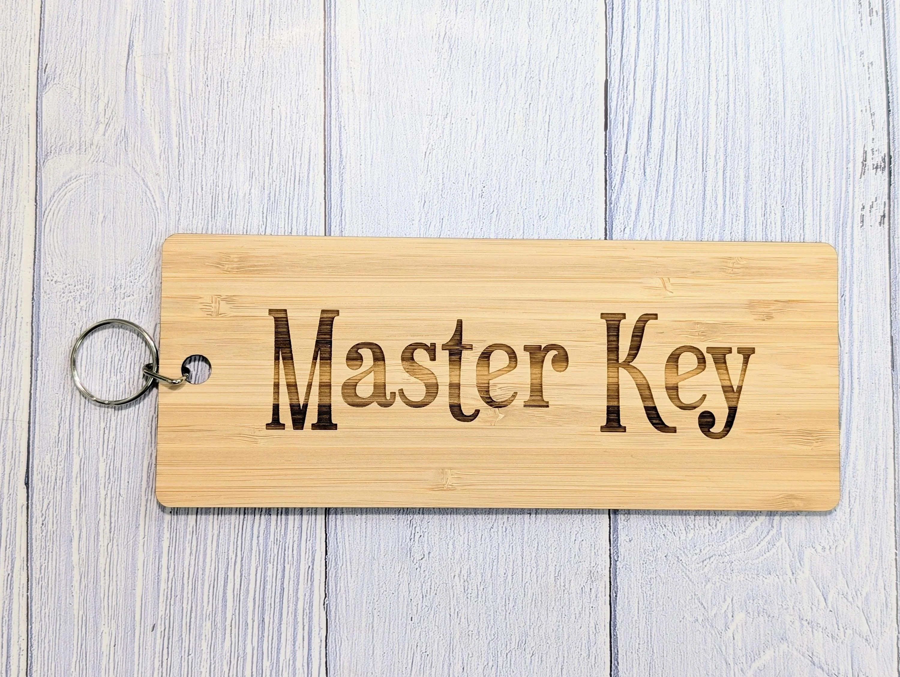 Extra-Large Bamboo Keyring 200x80mm | Master Key Design | Sustainable Eco-Friendly Gift | Plastic-Free - Image 6