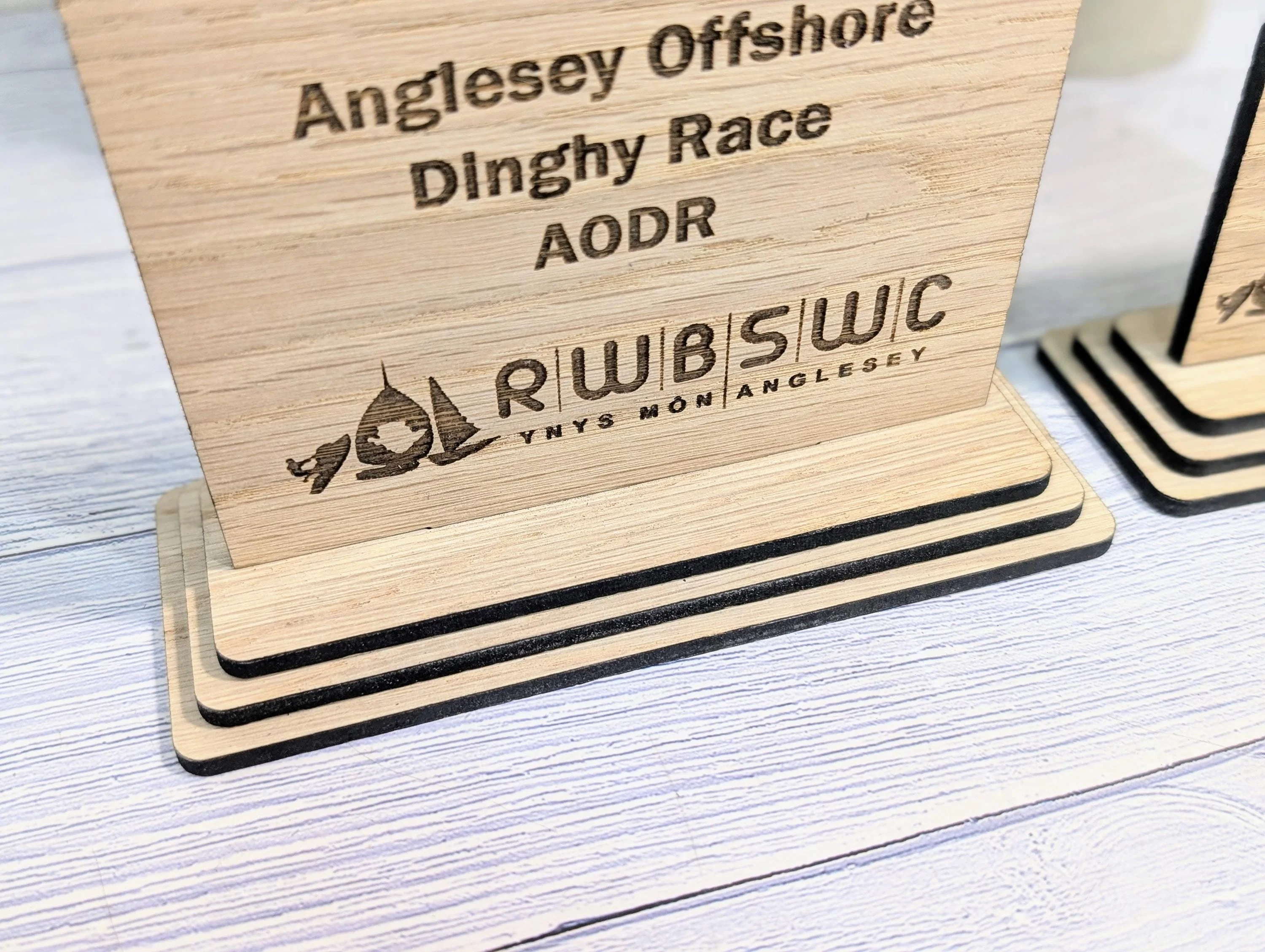 Freestanding Wooden Sports Award Trophy – Custom Text and Logo – Football, Rugby, Sailing, Netball, Cricket – Eco Friendly, 2 Sizes - Image 4