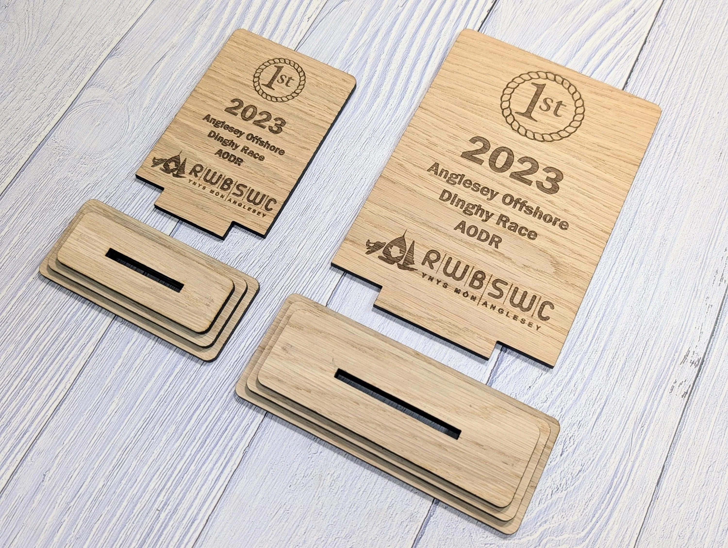 Freestanding Wooden Sports Award Trophy – Custom Text and Logo – Football, Rugby, Sailing, Netball, Cricket – Eco Friendly, 2 Sizes - Image 6