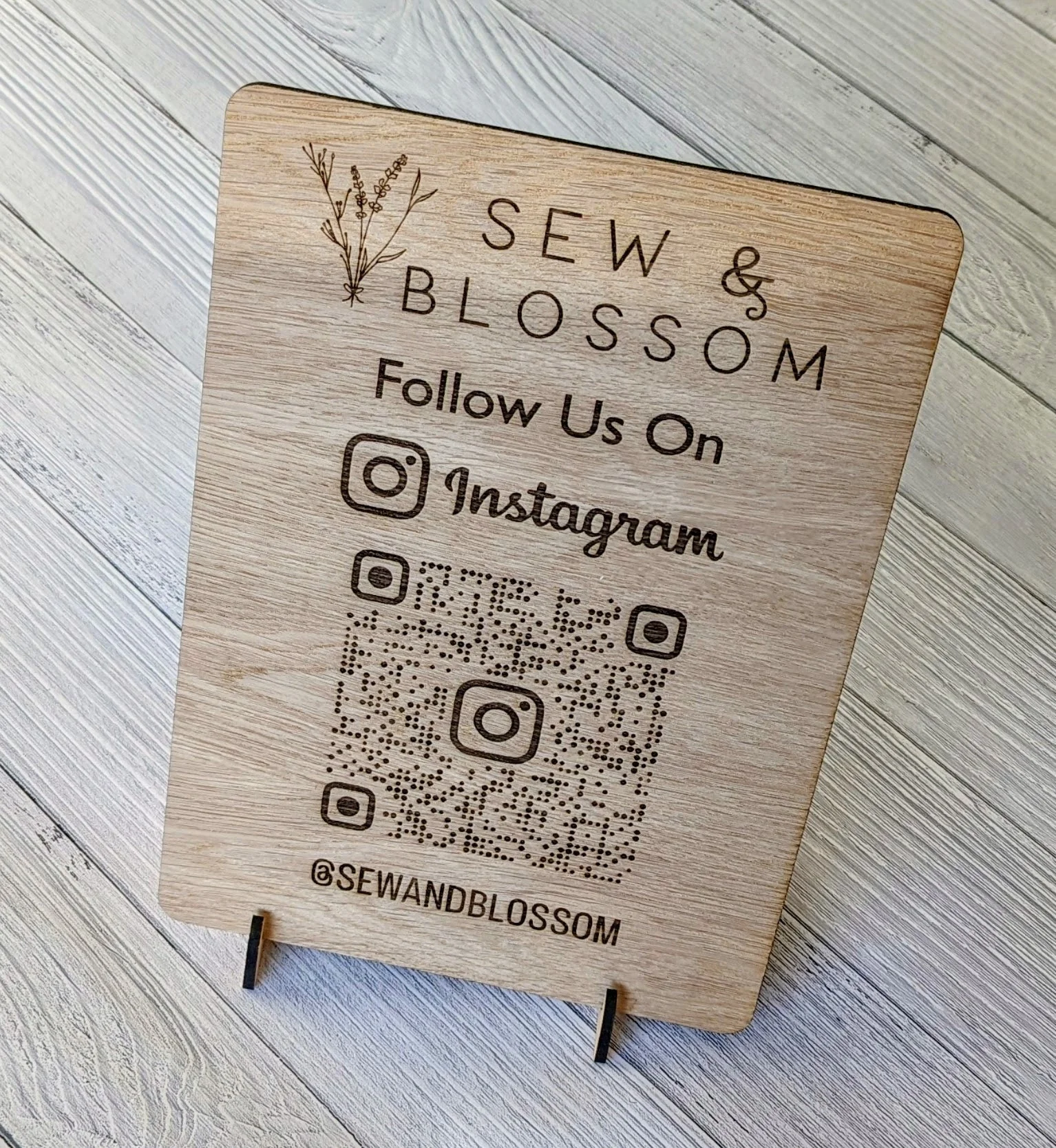 Fully Personalisable Double-Sided Wooden Sign with Optional Stand | Custom Text | Oak Veneer | Door Sign | Handcrafted in the UK - Image 10