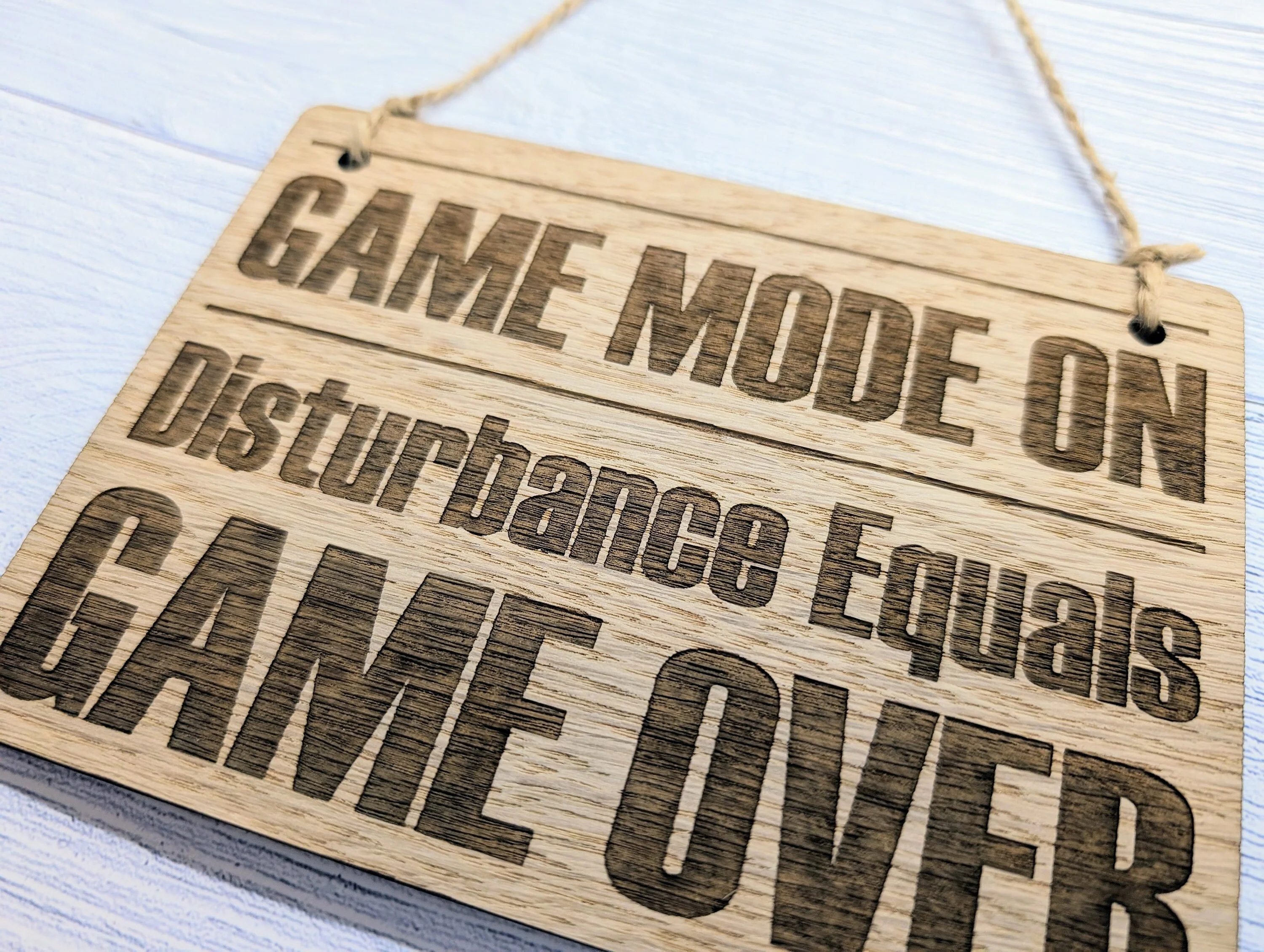 GAME MODE ON - Wooden Sign - Image 3