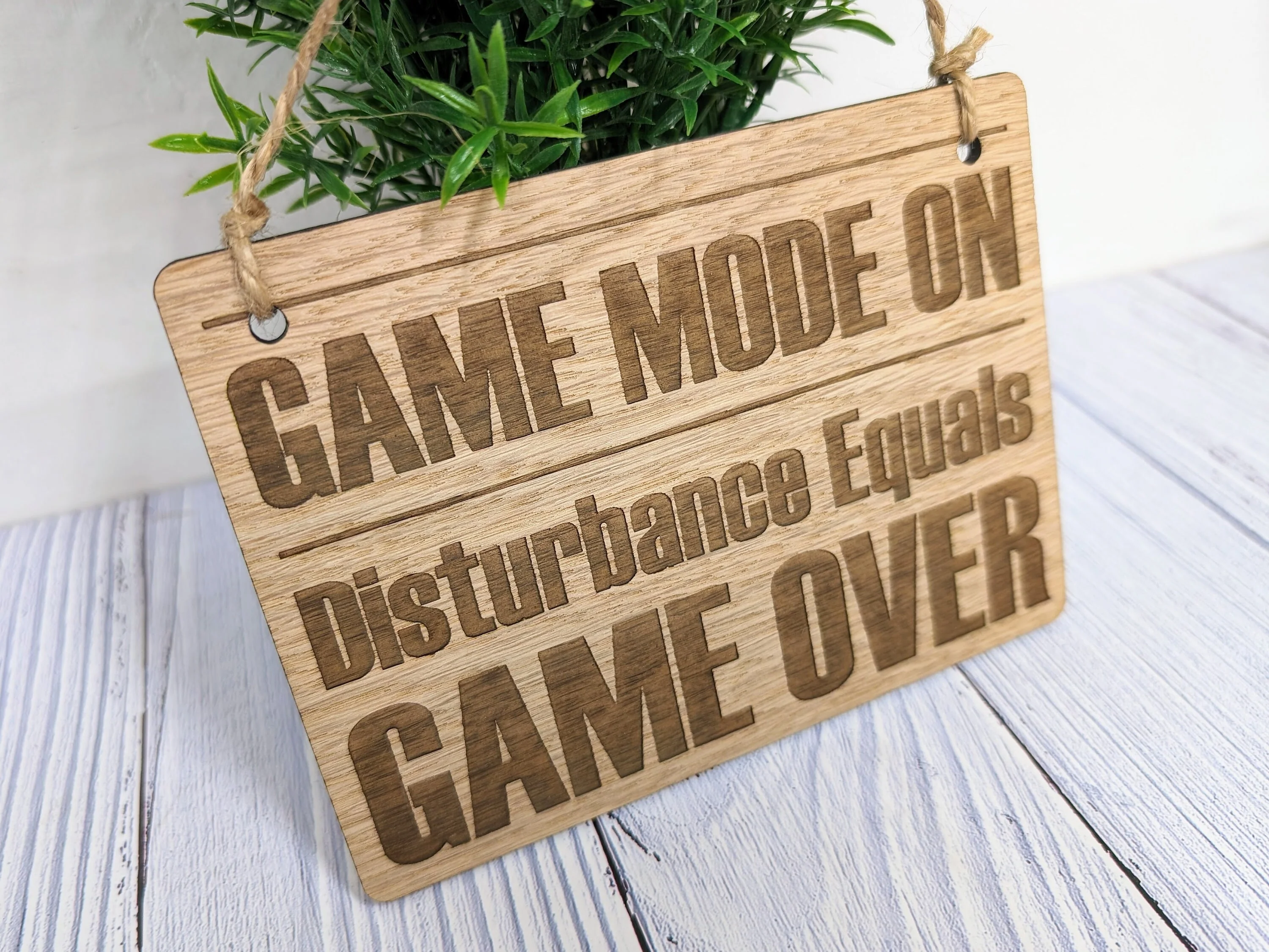 GAME MODE ON - Wooden Sign - Image 4