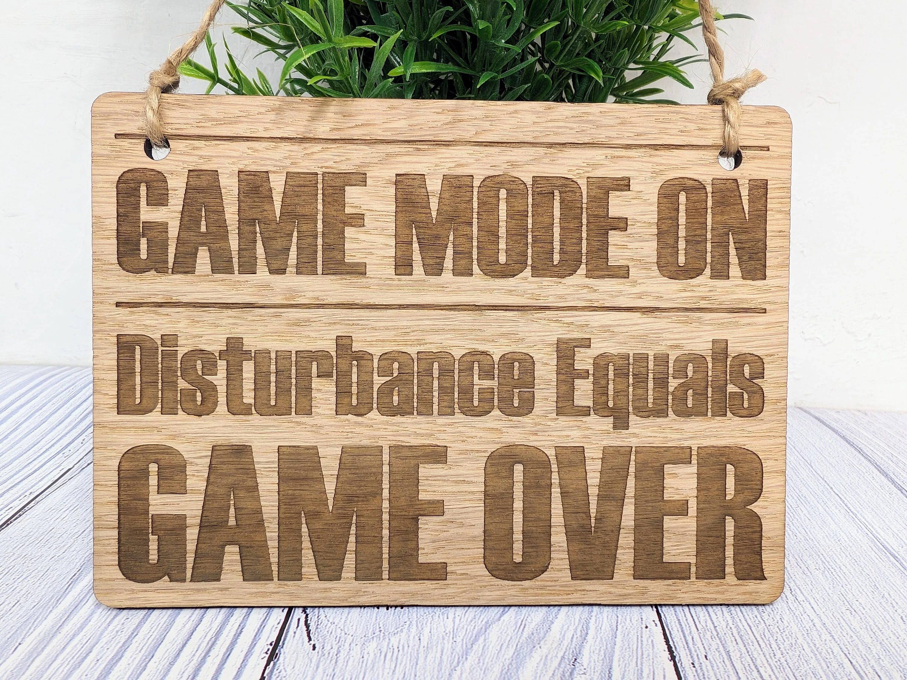 GAME MODE ON - Wooden Sign - Image 5